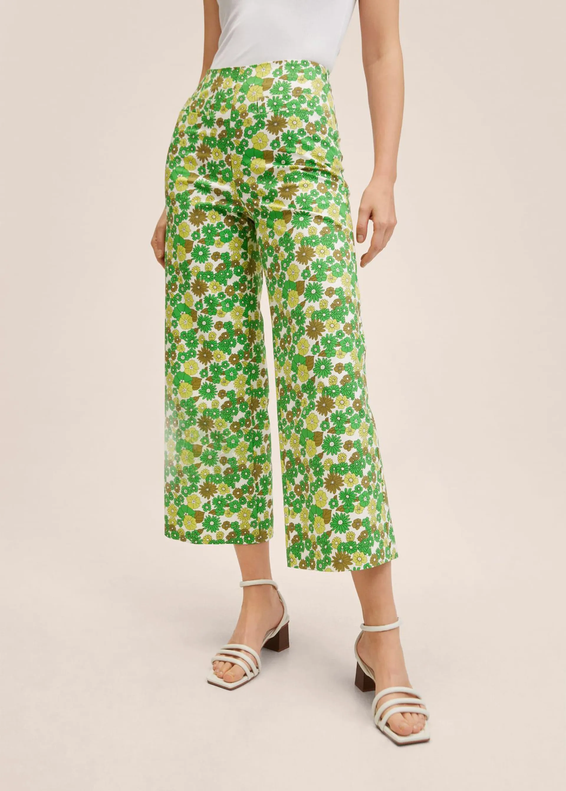 Printed culotte trousers