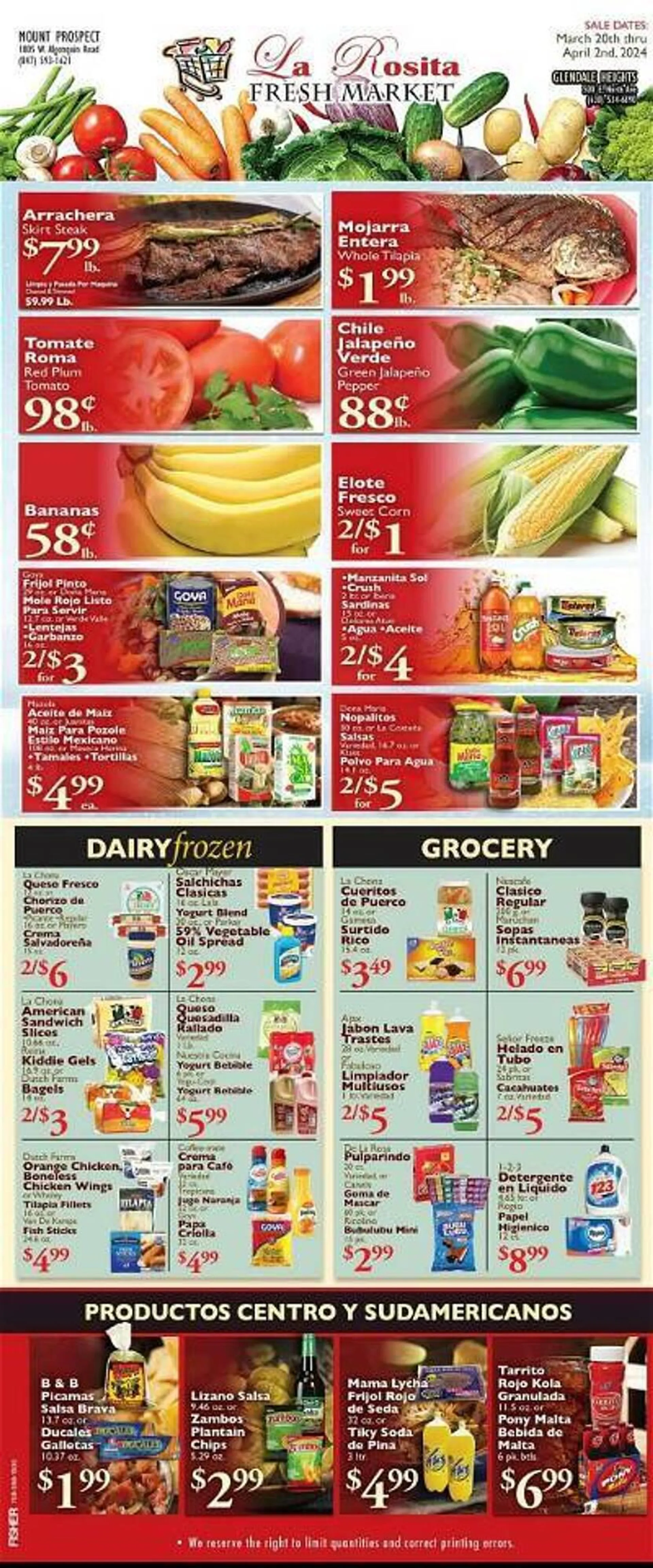 Weekly ad La Rosita Fresh Market Weekly Ad from March 20 to March 26 2024 - Page 1