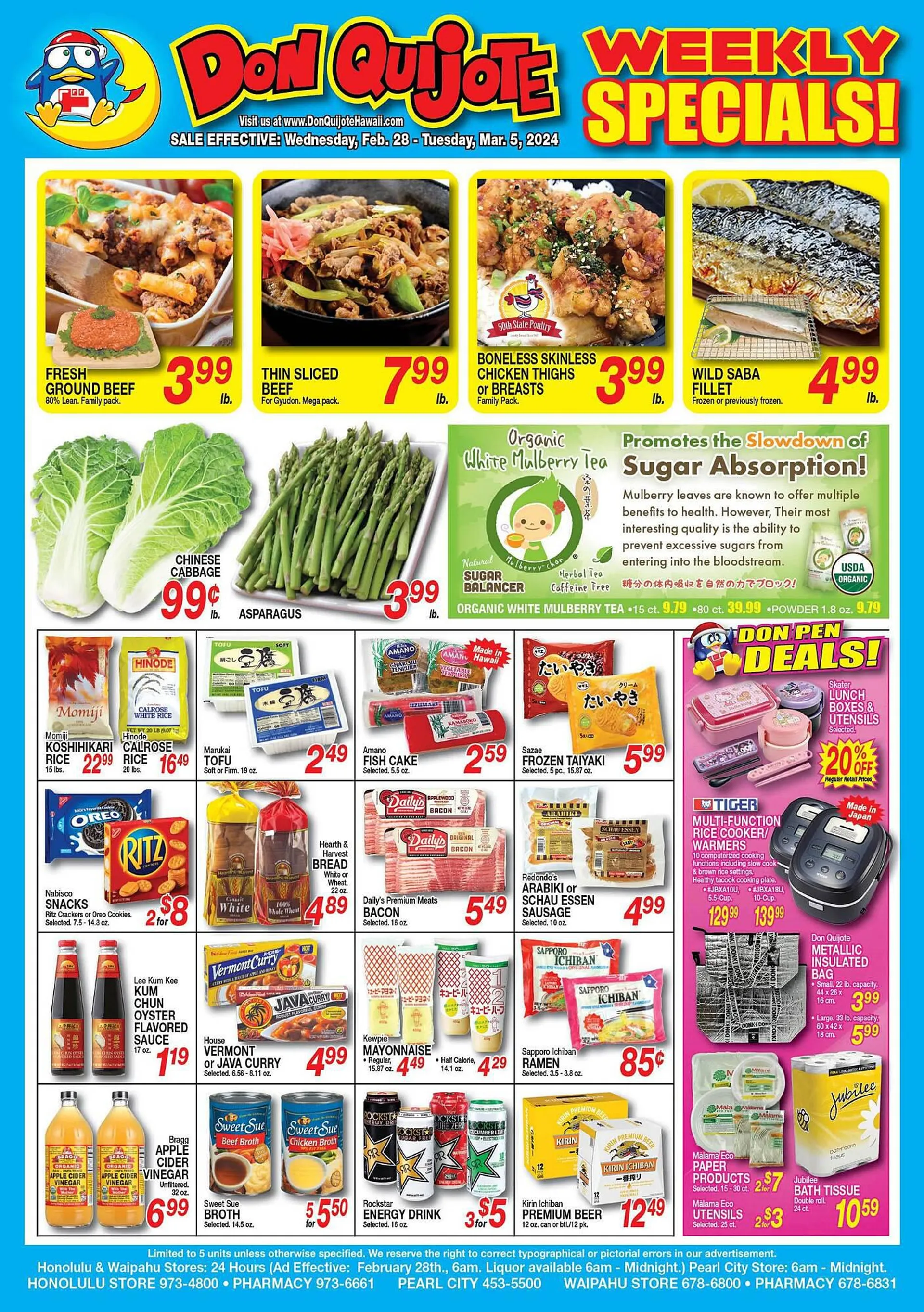 Weekly ad Don Quijote Hawaii Weekly Ad from February 28 to March 5 2024 - Page 1