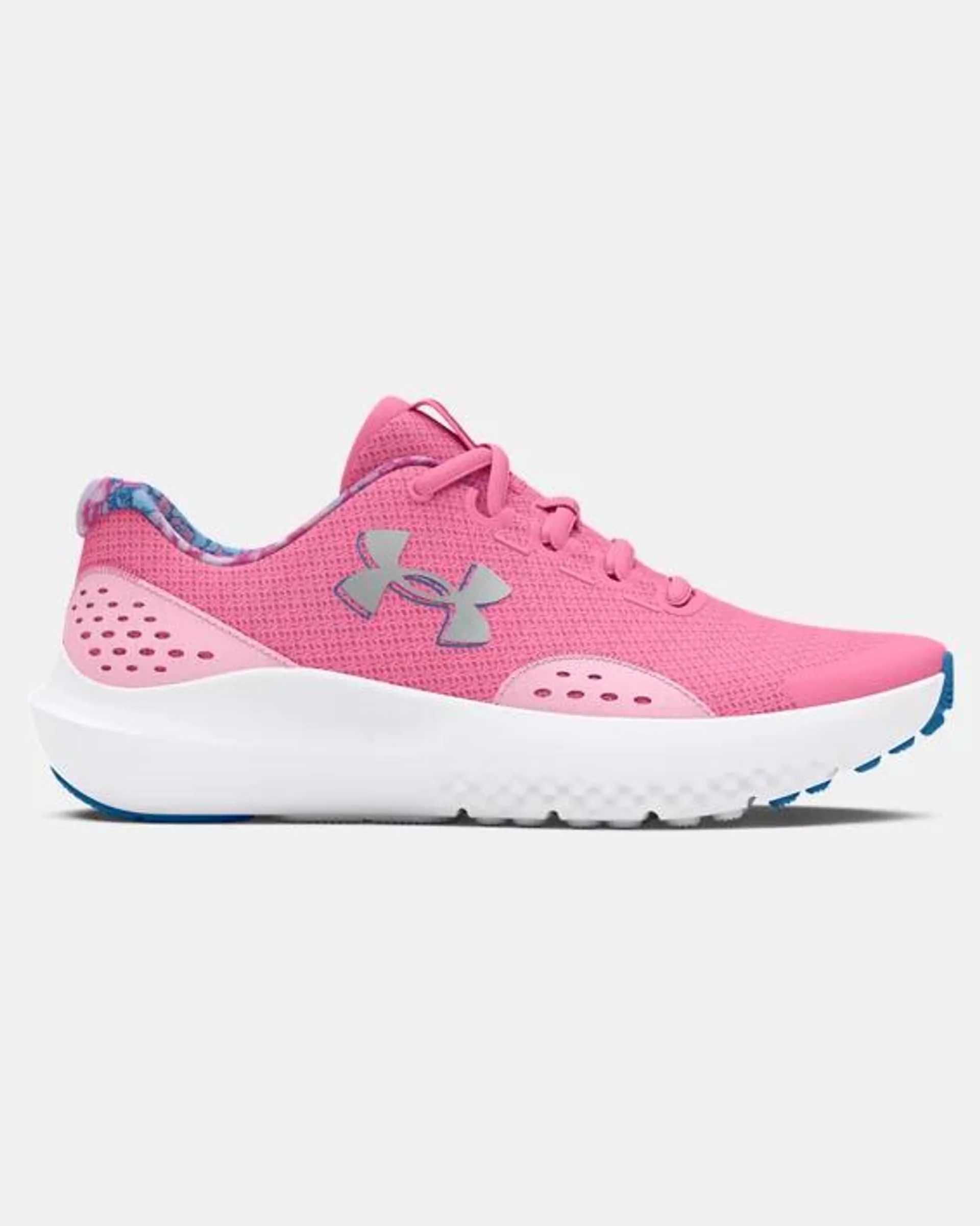 Girls' Grade School UA Surge 4 Printed Running Shoes