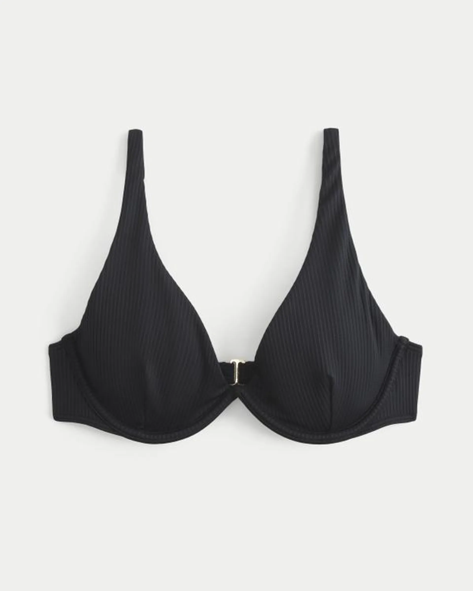 High Apex Ribbed Underwire Bikini Top
