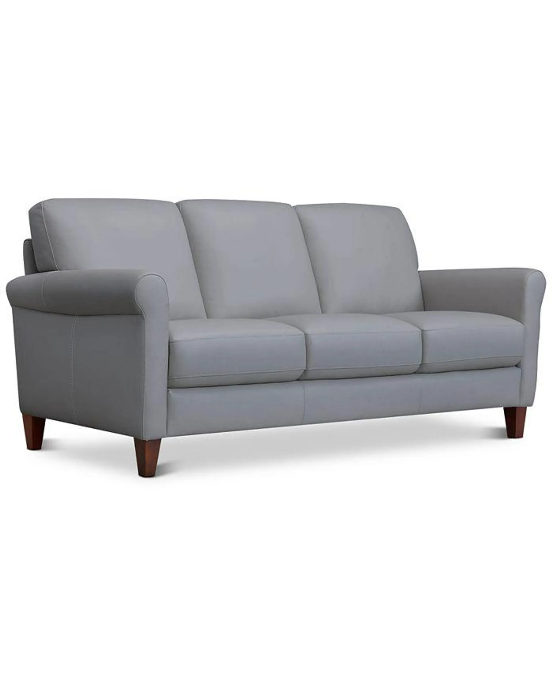 Kared 84" Roll Arm Leather Sofa, Created for Macy's