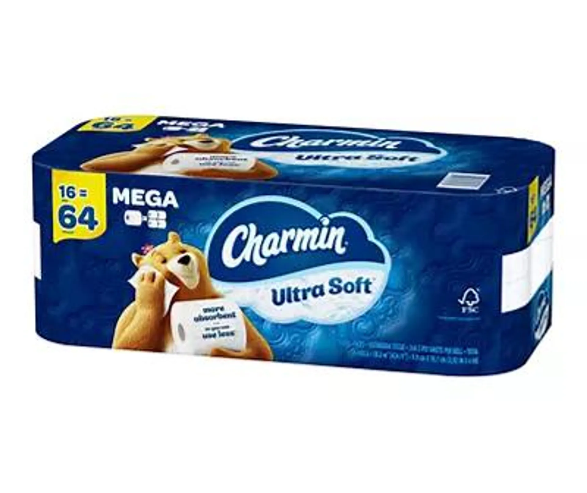 Charmin Ultra Soft Toilet Paper 16 Mega Rolls, 244 Sheets Per Roll