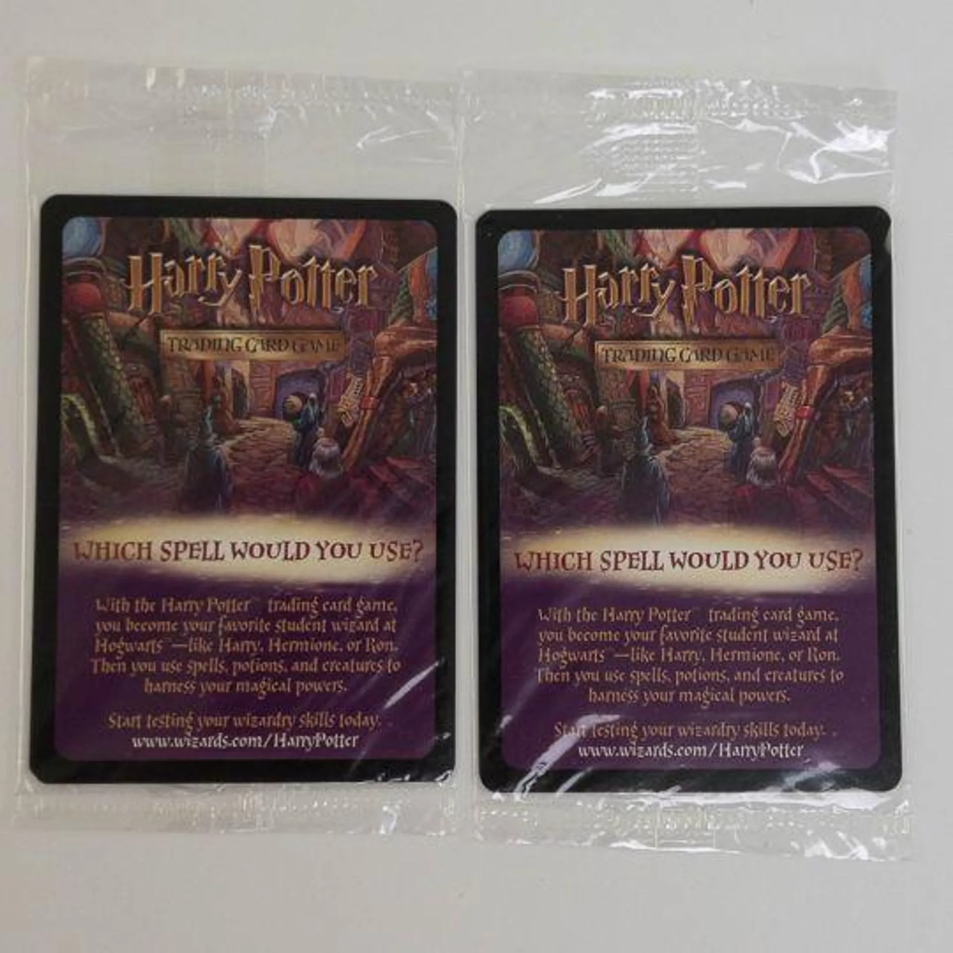 Lot of 2 2001 Harry Potter Trading Card Game Promo Packs