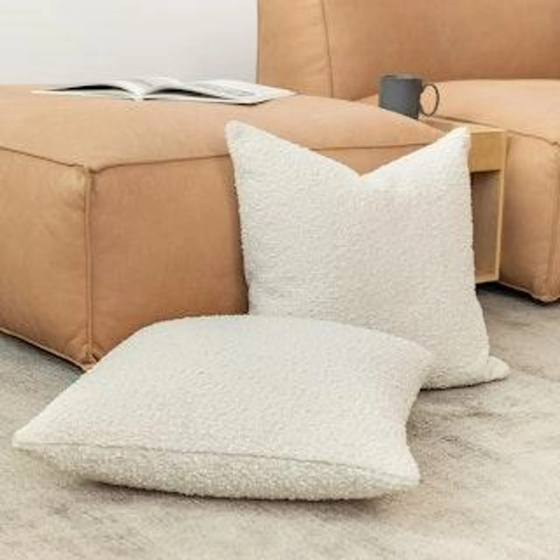 Gabriola Ivory Bouclé Pillow Set