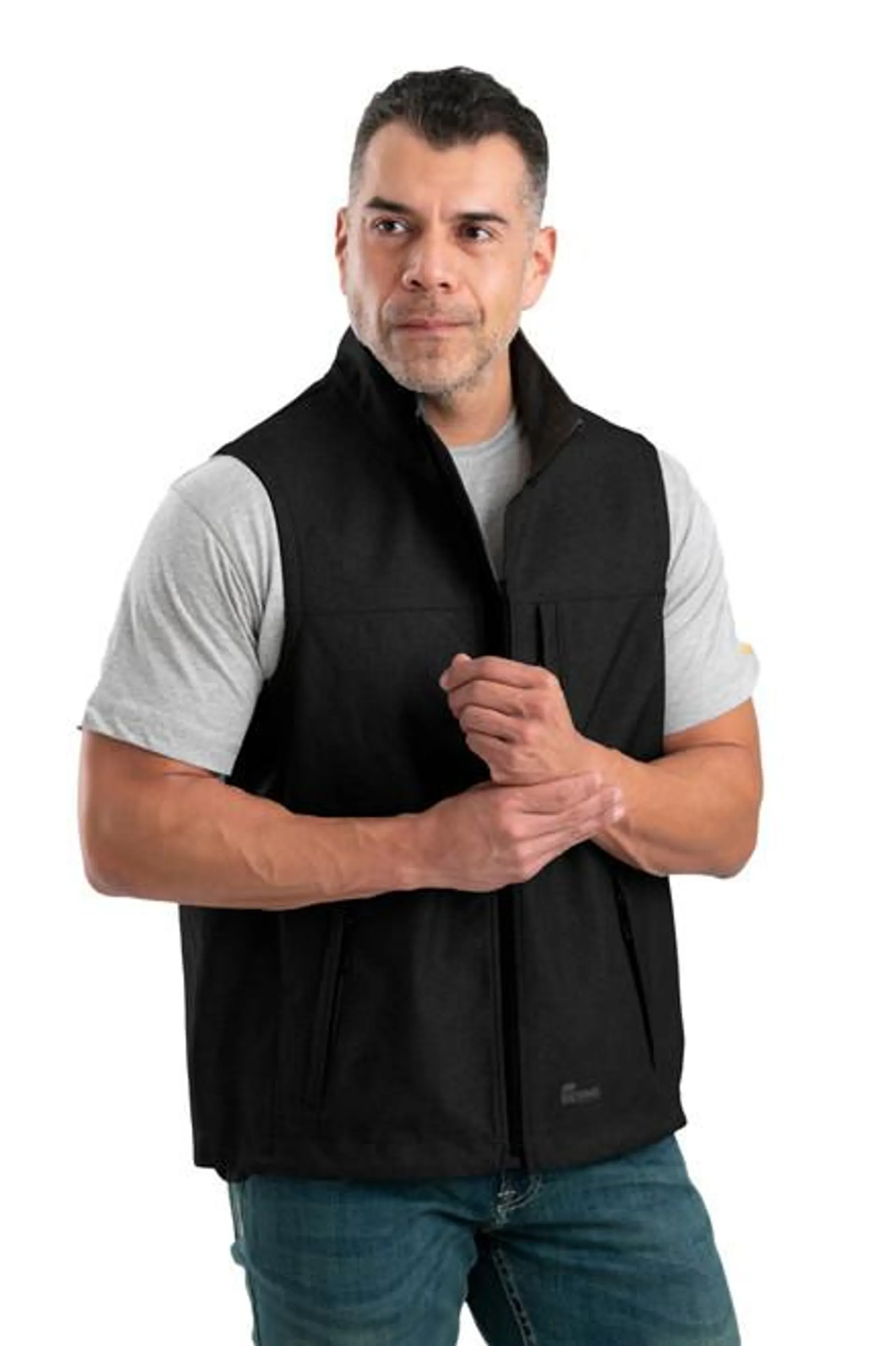 Berne Men's Black Highland Softshell Vest