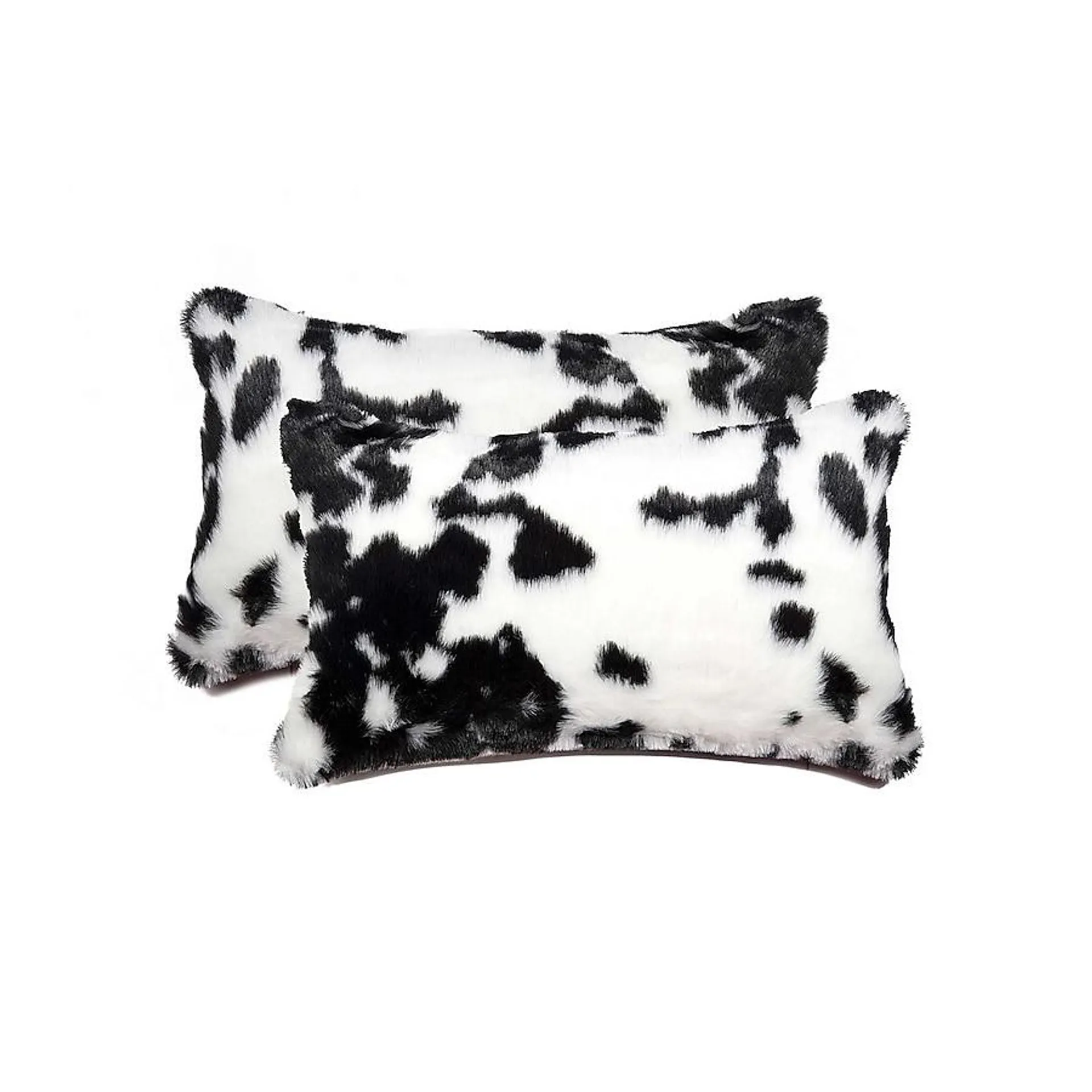 HomeRoots 2-Piece 20-in x 12-in Black and White Indoor Decorative Pillow