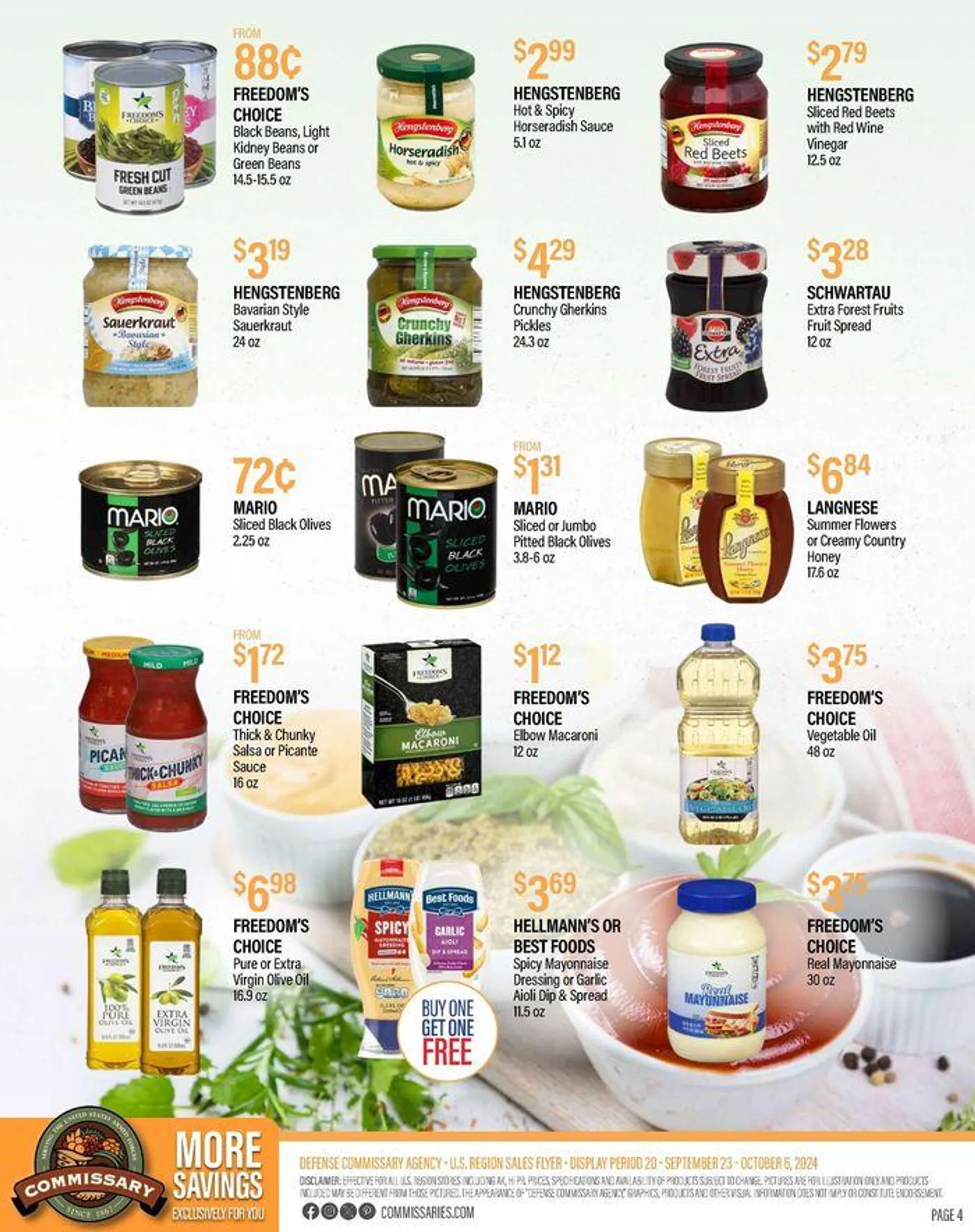 Weekly ad Flyer Commissary from September 23 to October 6 2024 - Page 4