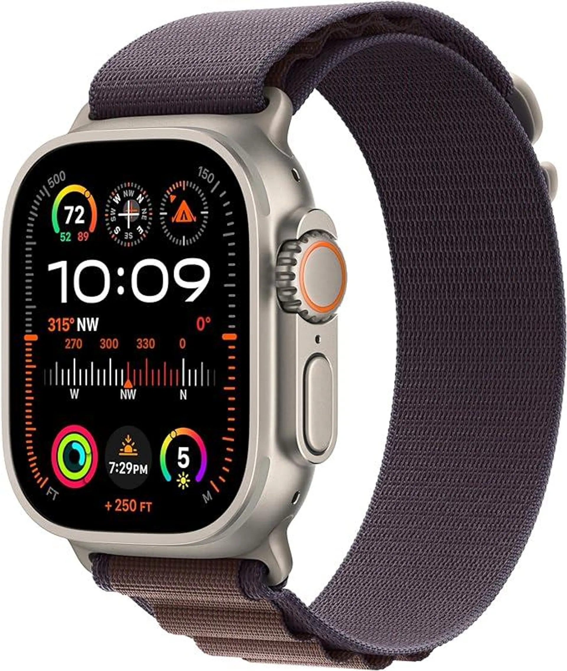 Apple Watch Ultra 2 [GPS + Cellular 49mm] Smartwatch with Rugged Titanium Case & Indigo Alpine Loop Large. Fitness Tracker, Precision GPS, Action Button, Extra-Long Battery Life, Carbon Neutral