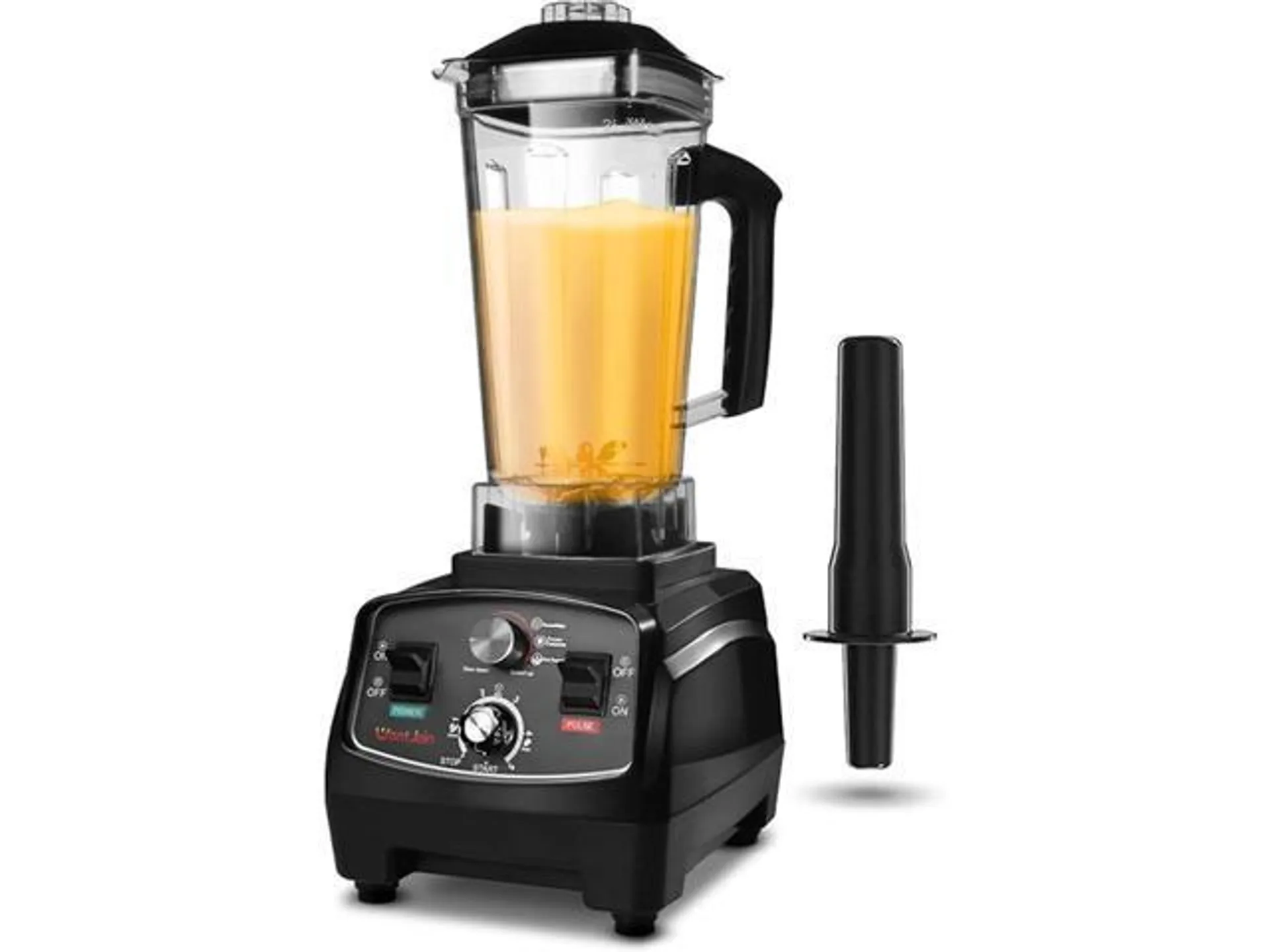 WantJoin Professional Blender, Countertop Blender,Blender for kitchen Max 1800W High Power Home and Commercial Blender with Timer, Smoothie Maker 2200ml for Crushing Ice, Frozen Dessert, Soup,fish