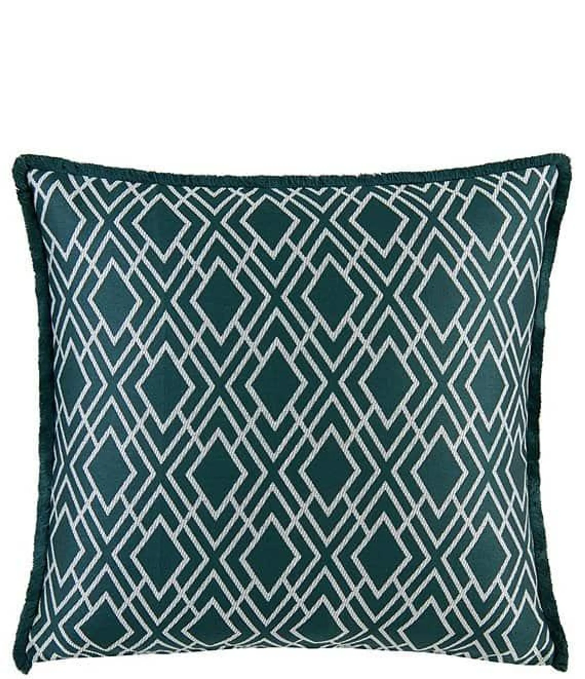 Harrogate Fringed Geometric & Striped Reversible Euro Sham