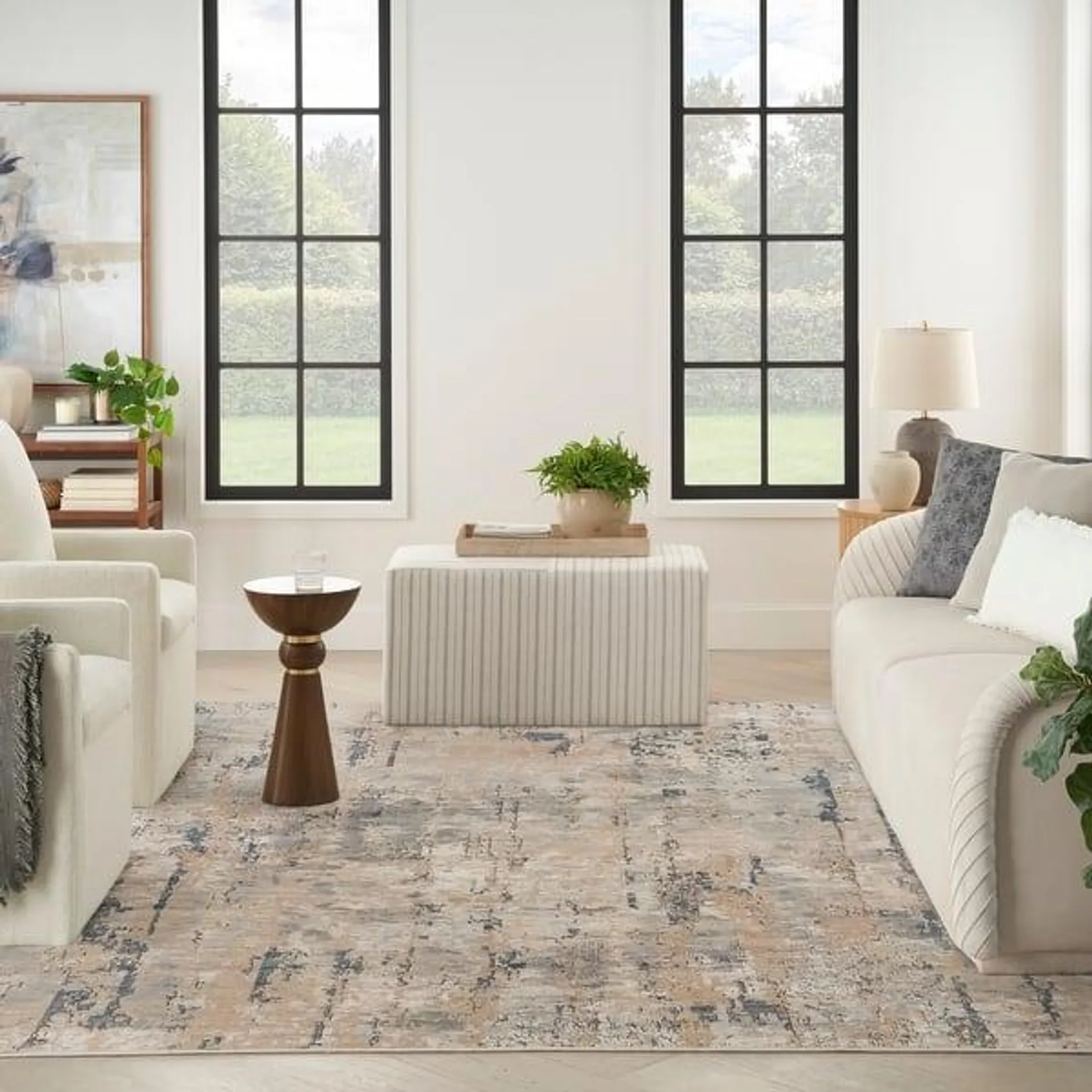 Nourison Concerto Modern Abstract Distressed Area Rug