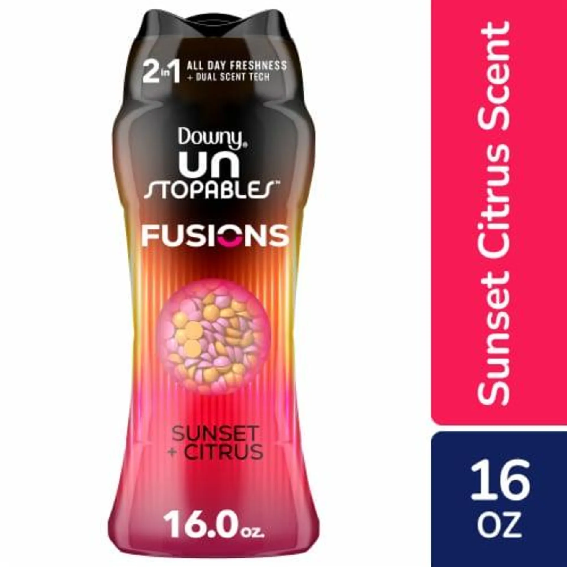 Downy Unstopables Fusions In-Wash Laundry Scent Booster Beads, Sunset and Citrus Scent, 16 oz