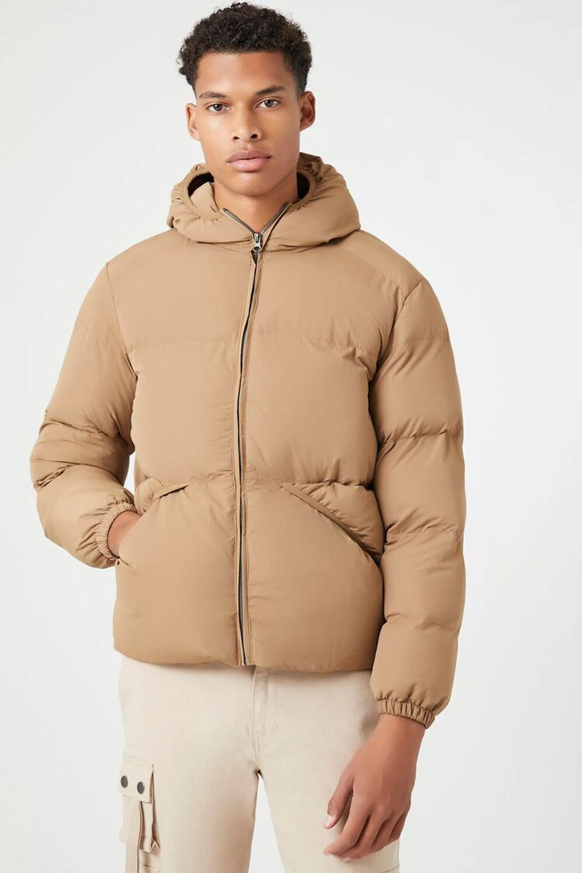 Hooded Zip-Up Puffer Jacket