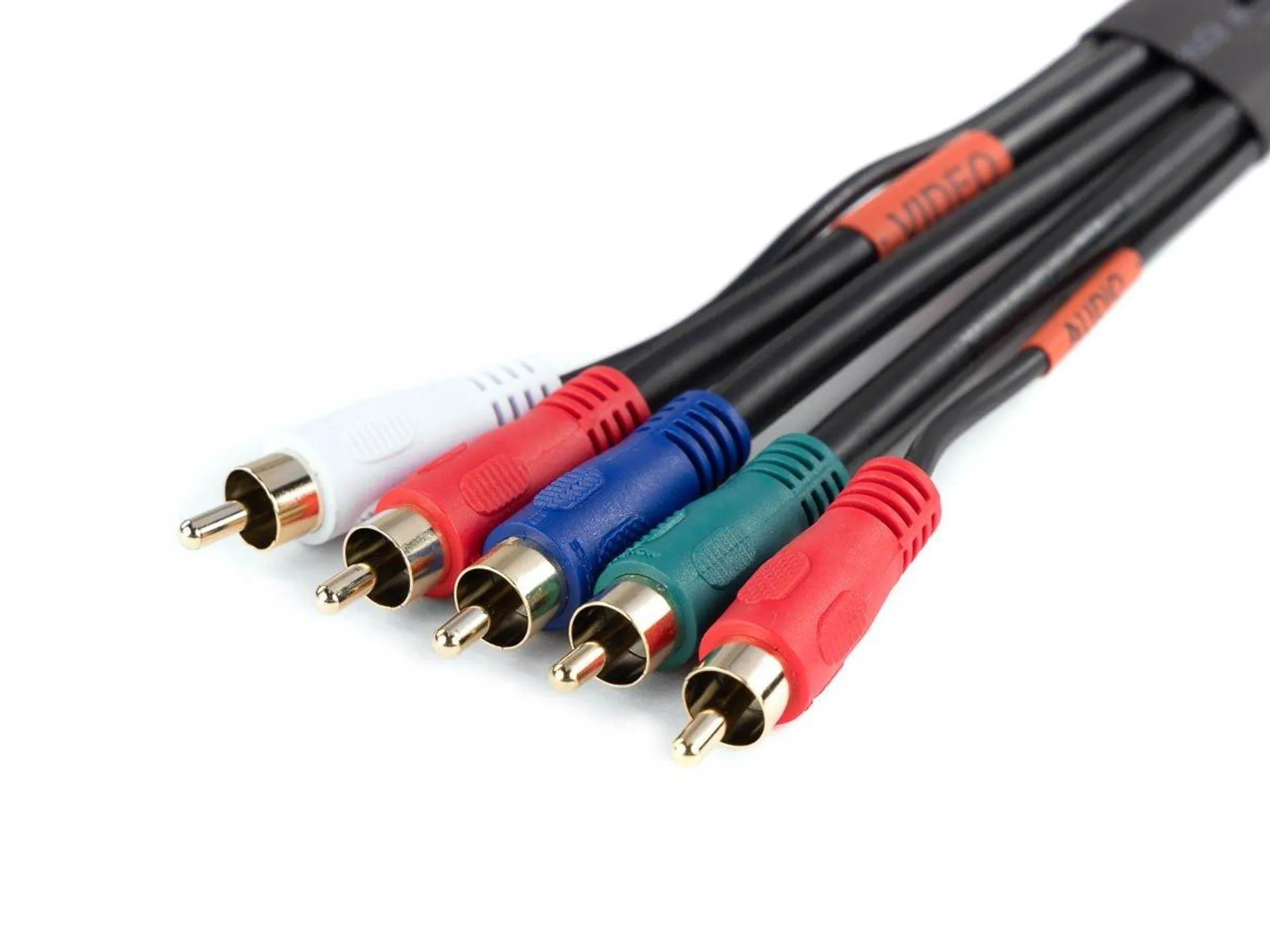 Monoprice 6ft 22AWG 5-RCA Component Video/Audio Coaxial Cable (RG-59/U) - Black