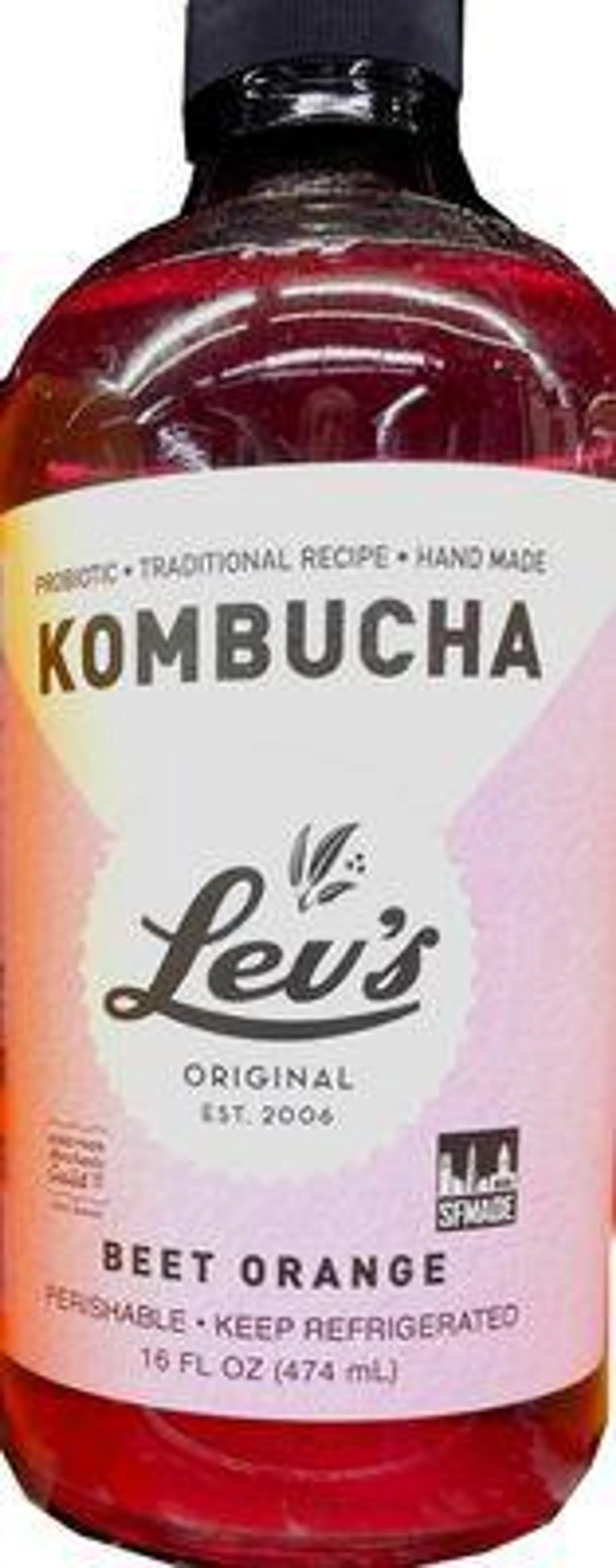 Lev's Original Beet Orange Kombucha