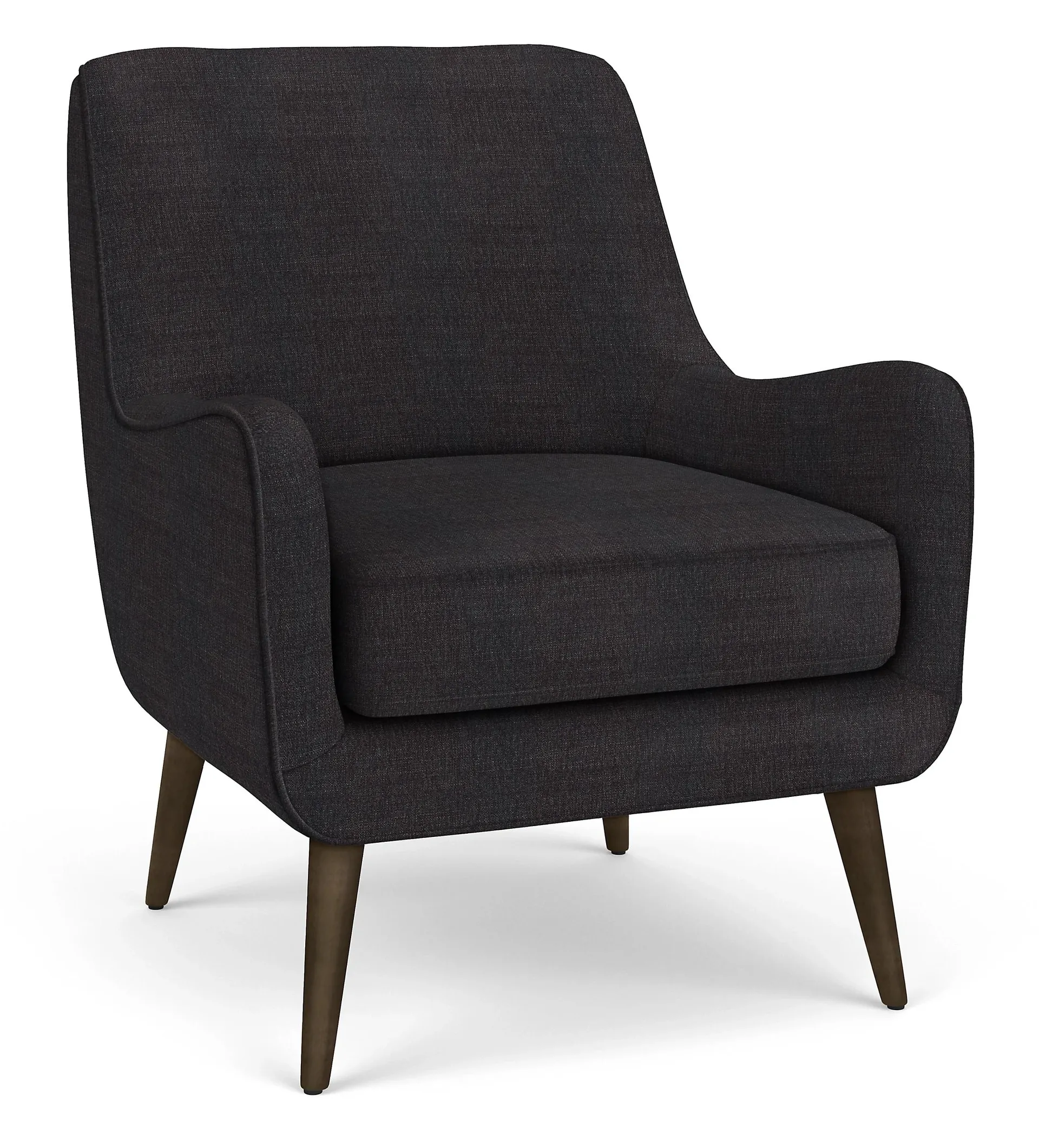 Quinn Chair in Vashon Charcoal with Charcoal Legs