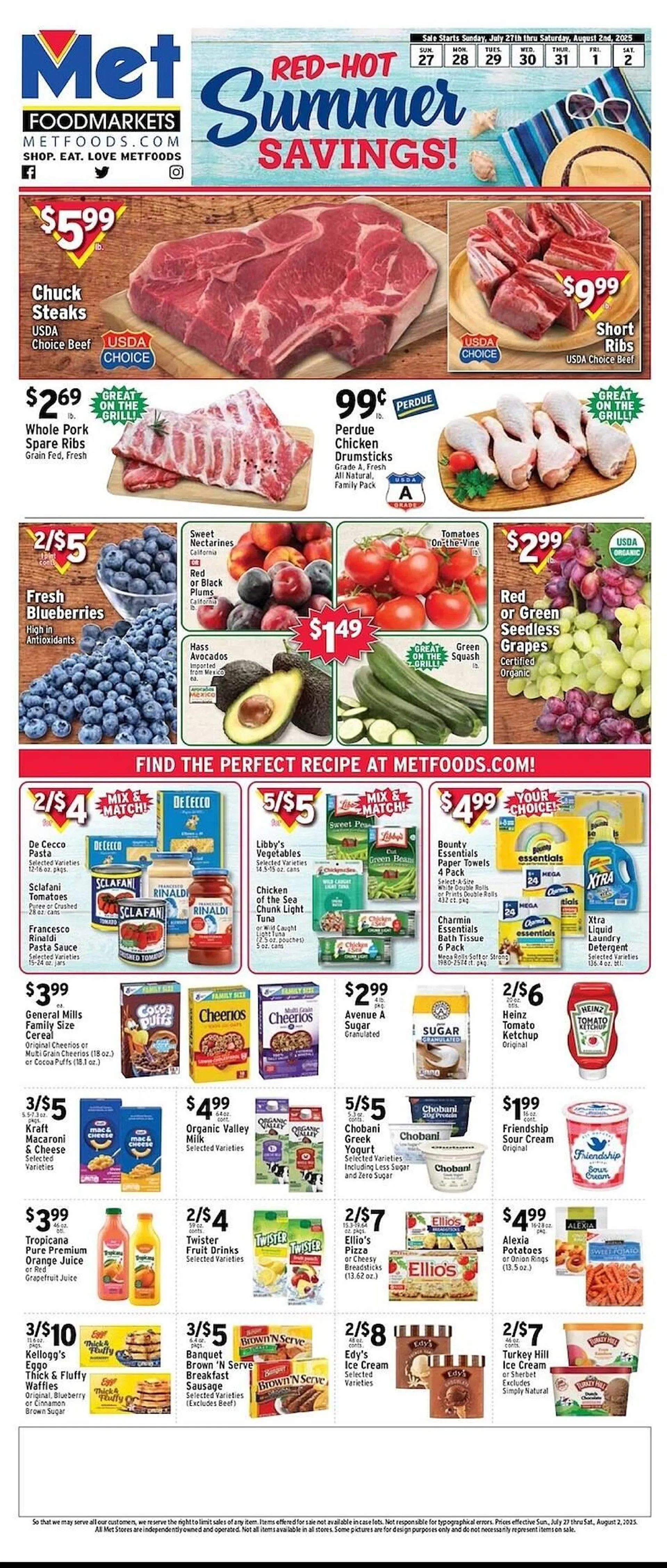 Weekly ad Met Foodmarkets Weekly Ad from July 27 to August 2 2025 - Page 1