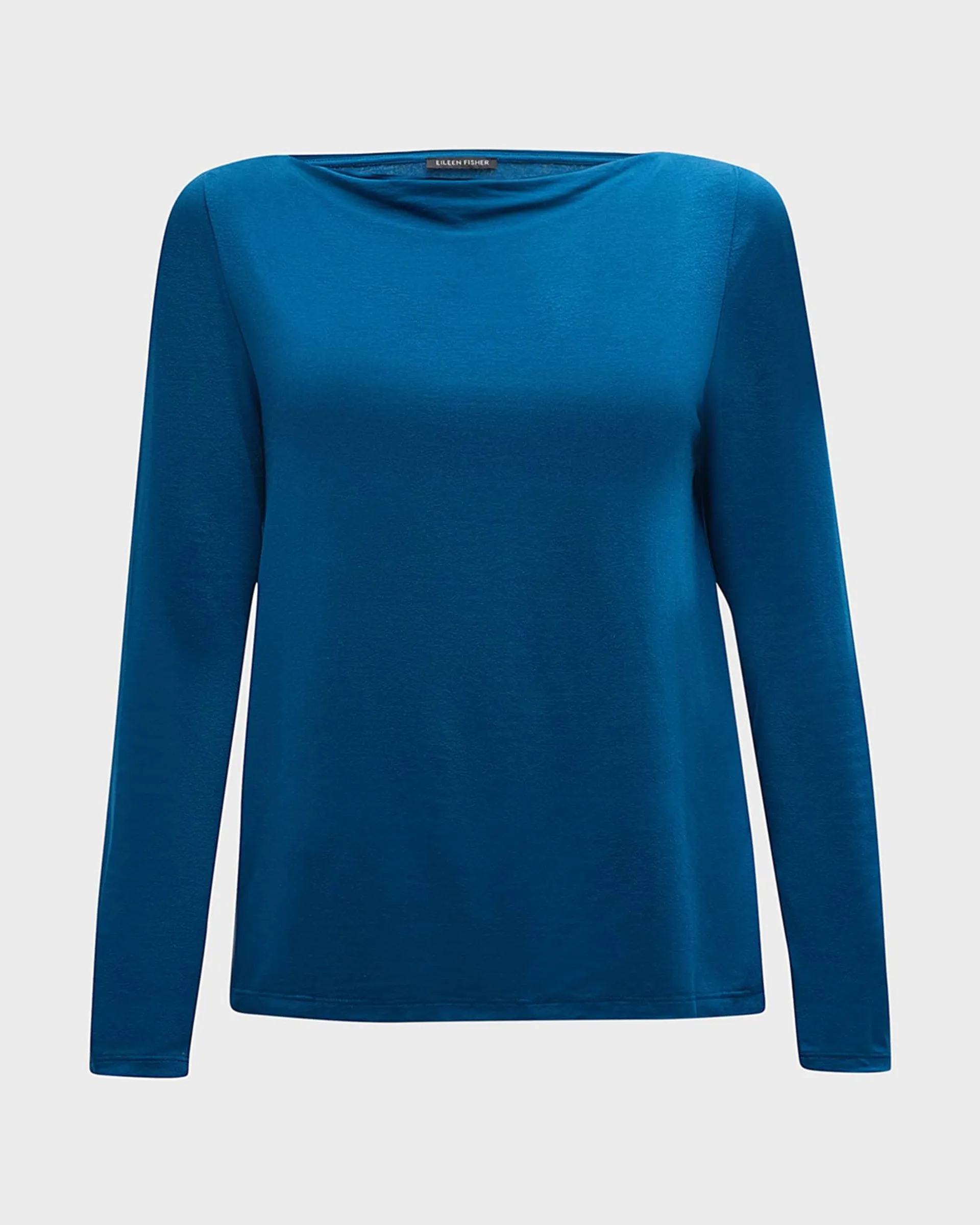 Cowl-Neck Stretch Jersey Top