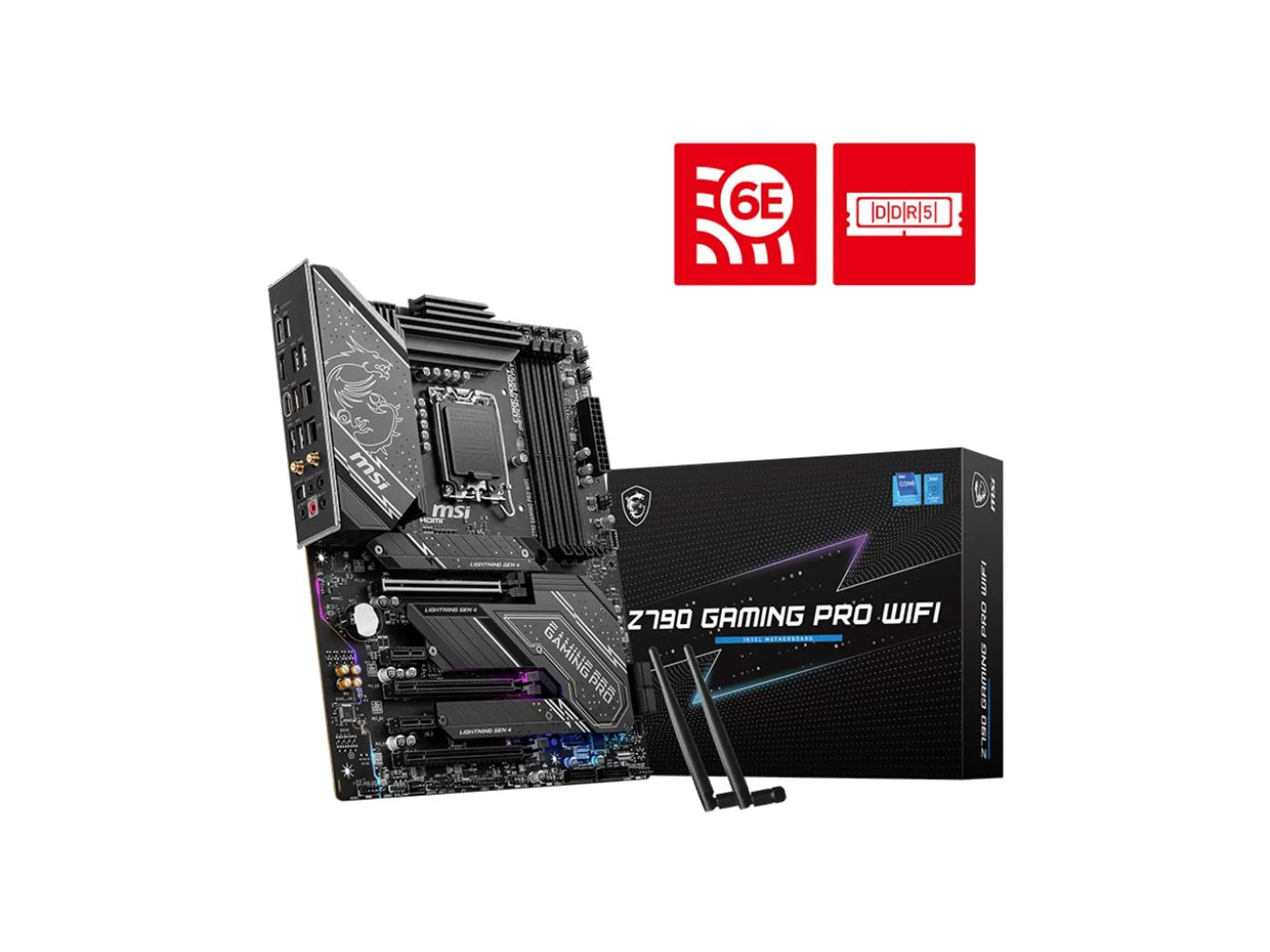 MSI Z790 GAMING PRO WIFI LGA 1700 SATA 6Gb/s DDR5 ATX (280) Motherboards - Intel