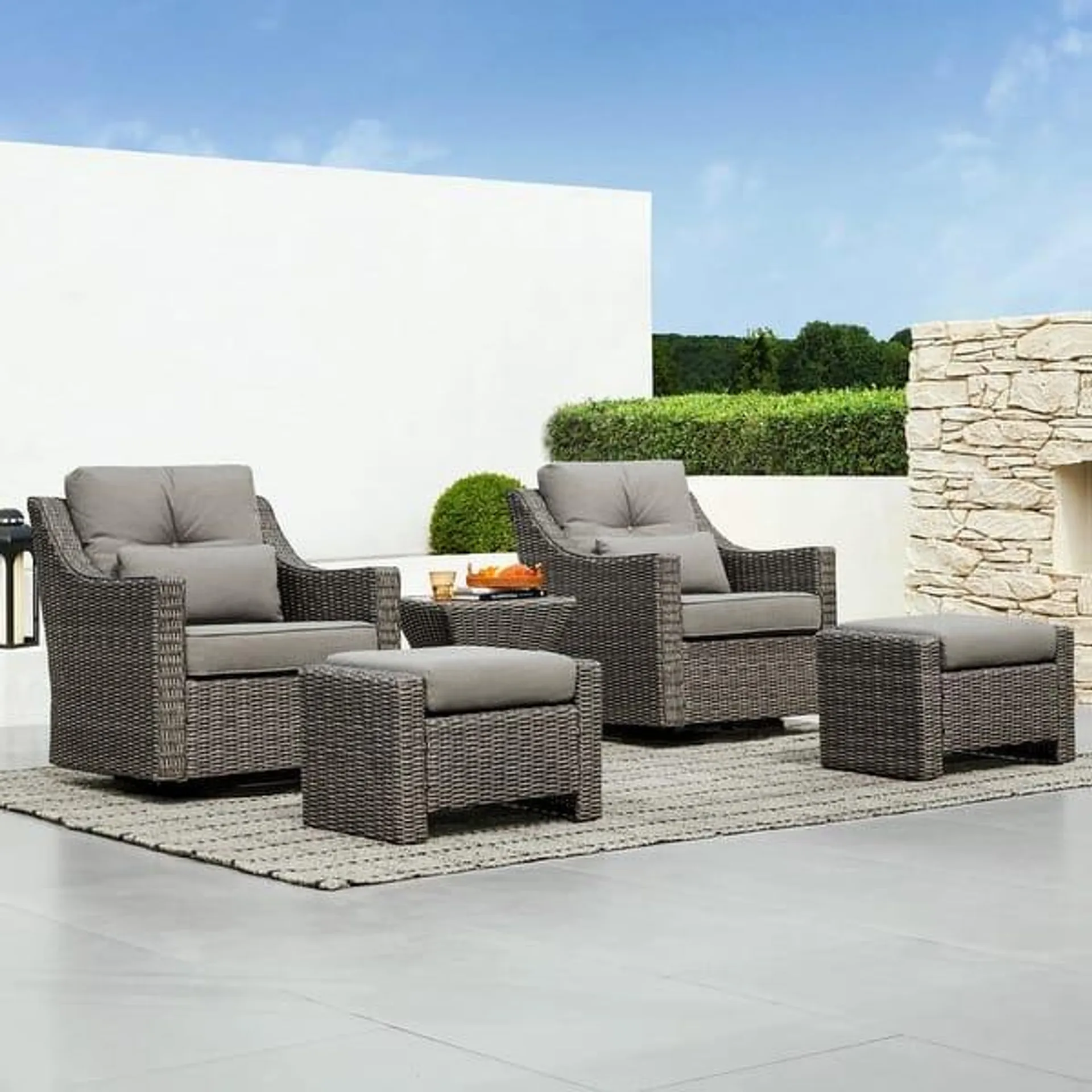 Murphy Outdoor Wicker Patio Furniture Sets Swivel Glider Chair