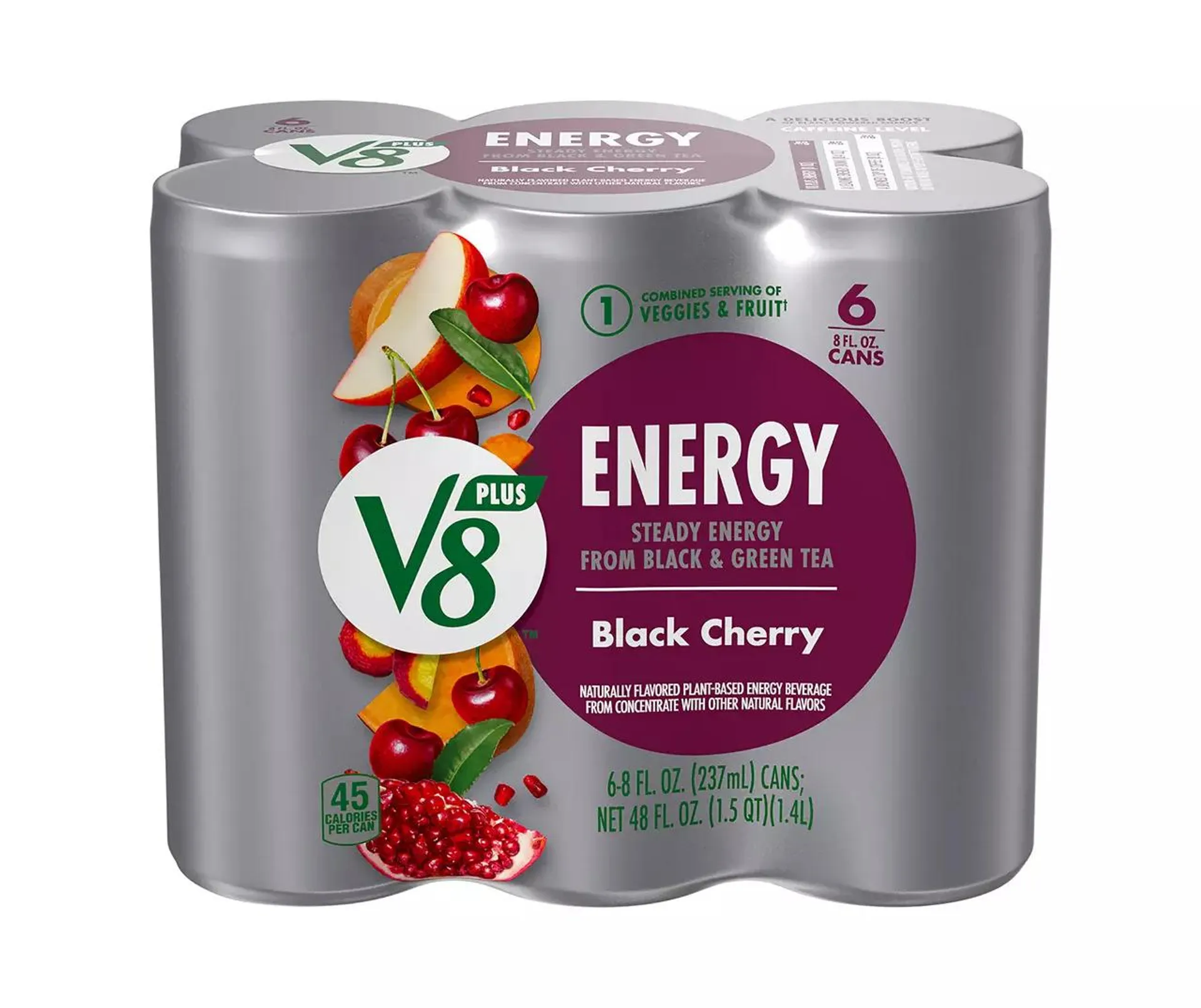 Energy Black Cherry Juice Drink, 6-Pack