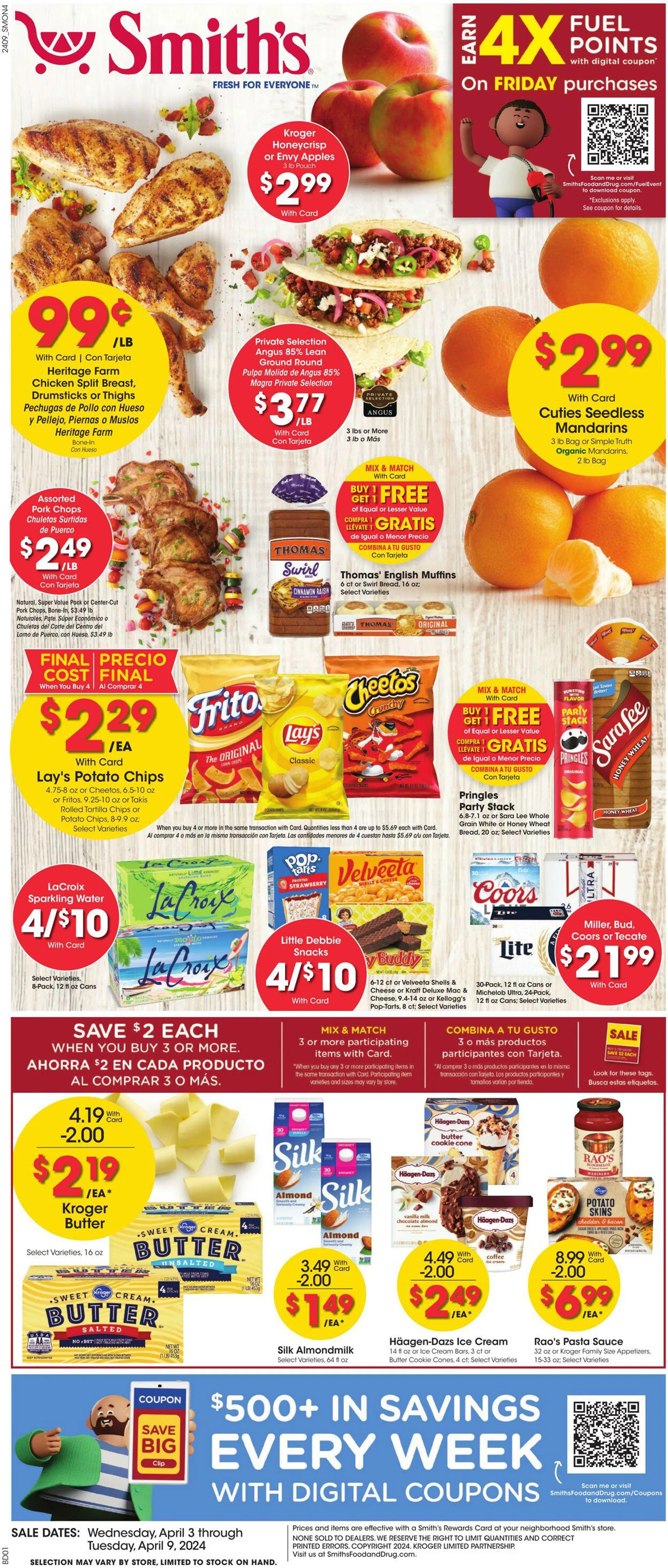 Weekly ad Smith's Current weekly ad from April 3 to April 9 2024 - Page 1
