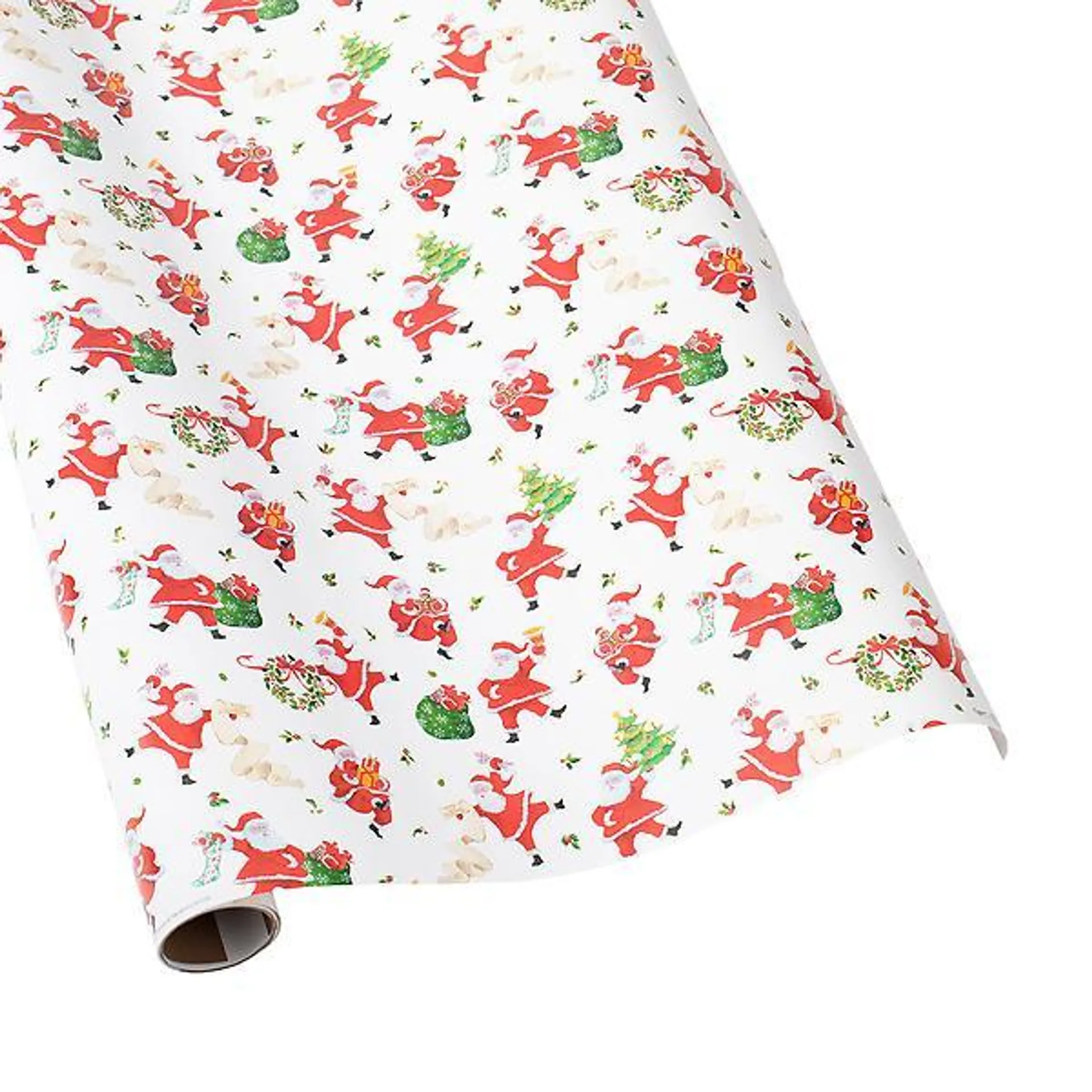 Caspari Dancing Santa Wrapping Paper