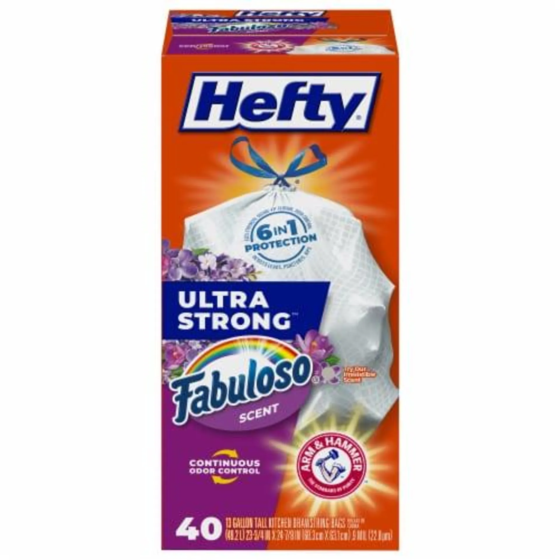 Hefty® Ultra Strong™ Tall Kitchen Fabuloso 13 Gallon Drawstring Trash Bags