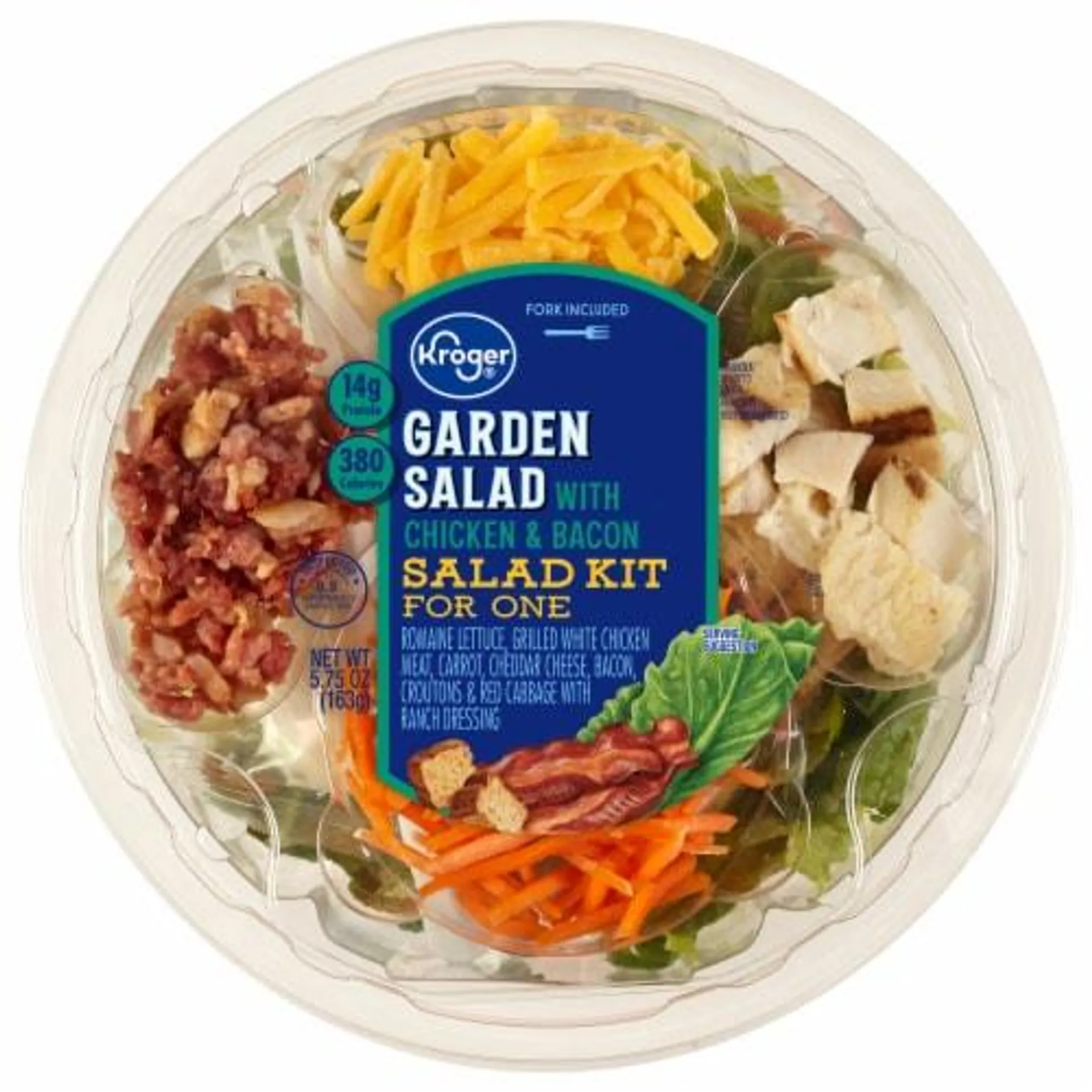 Kroger® Garden Salad With Chicken & Bacon Salad Kit For One