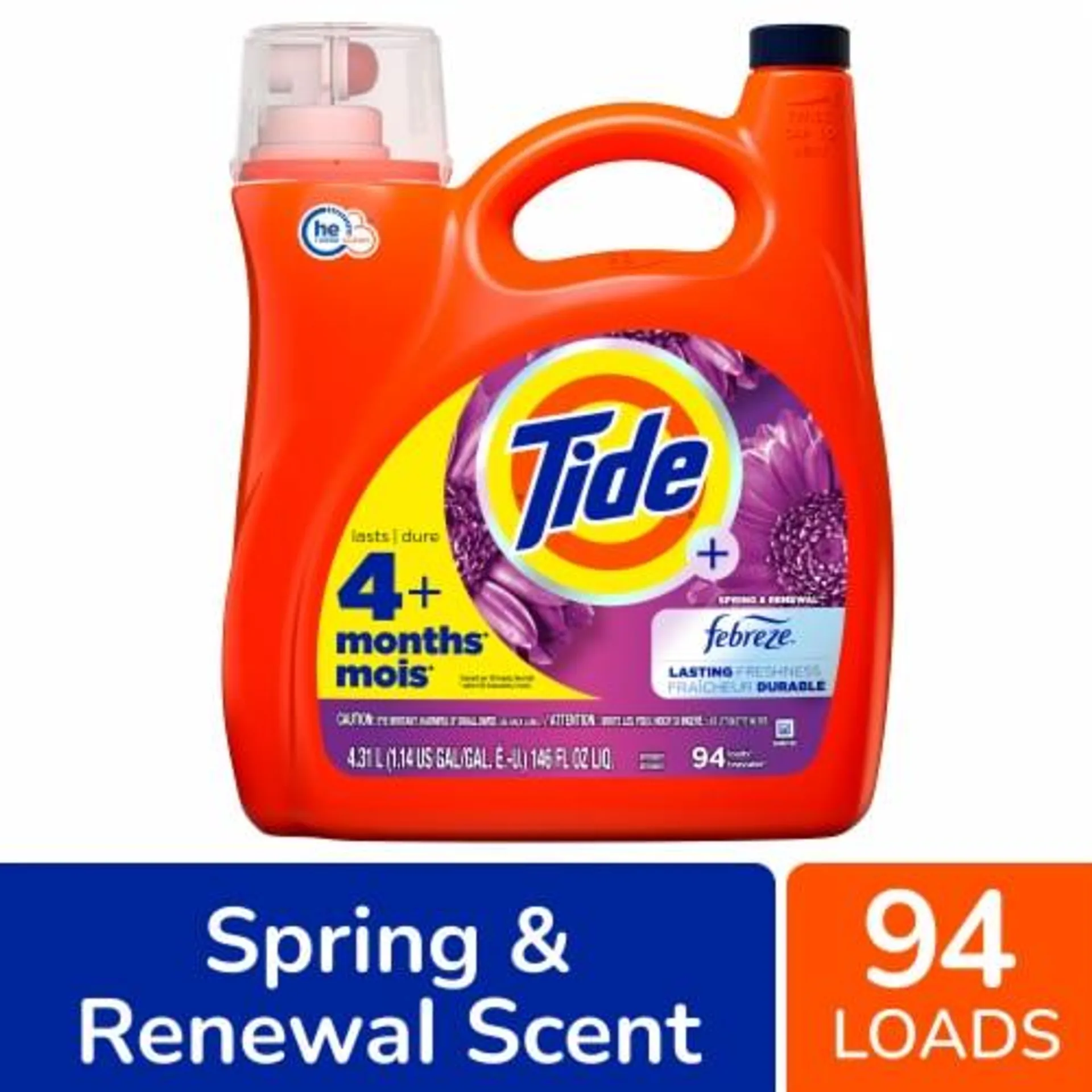 Tide With Febreze Spring & Renewal Liquid Laundry Detergent