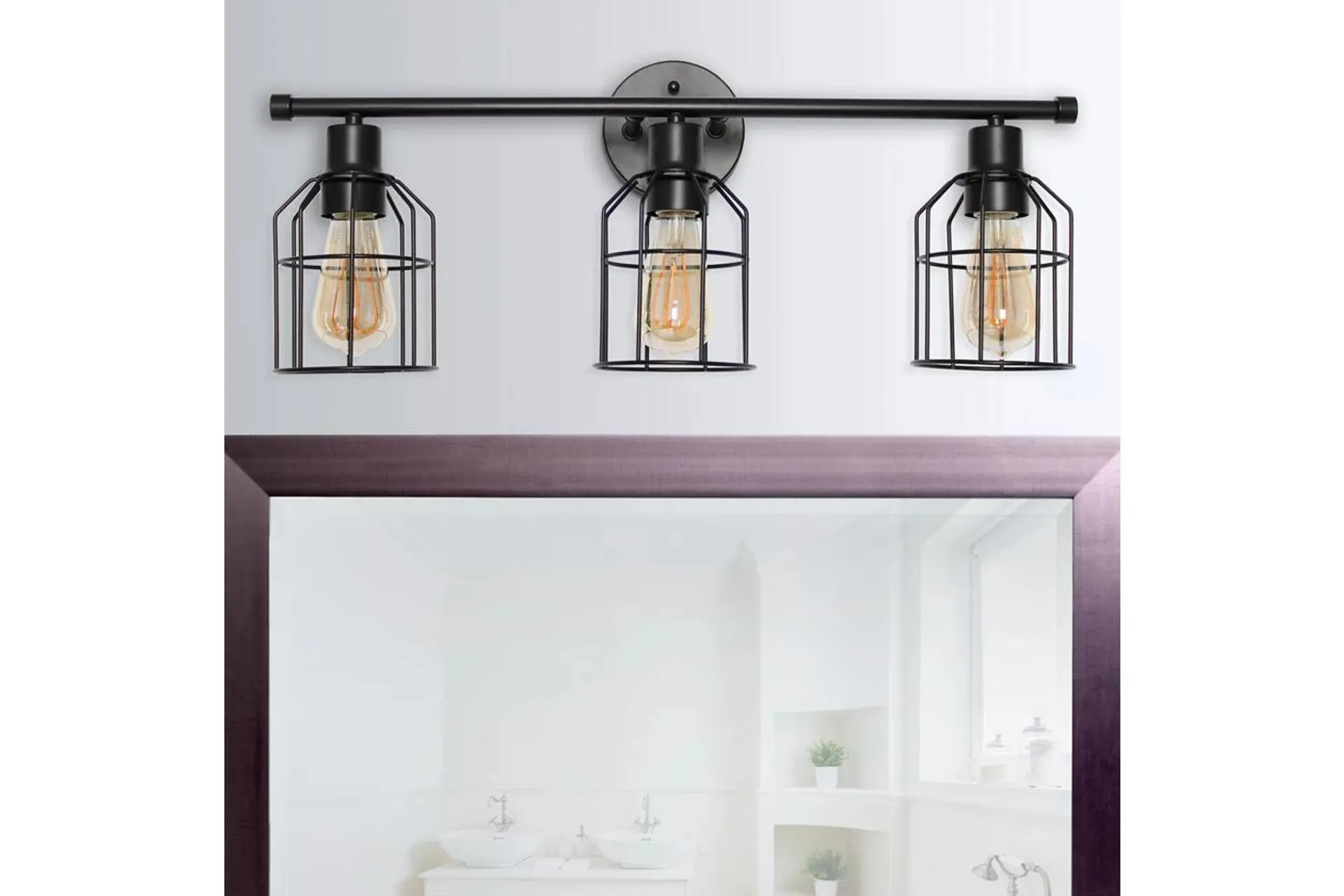 Lalia Home 3-Light Industrial Wired Vanity Light