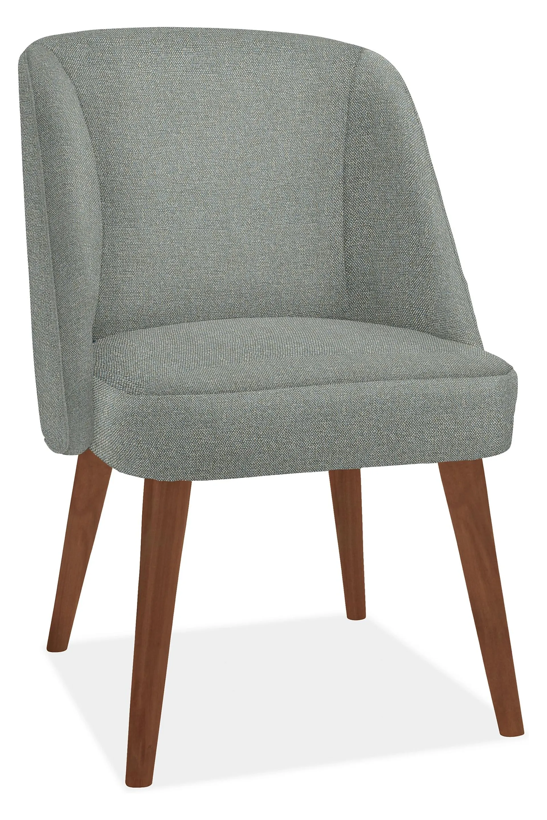 Cora Side Chair in Tatum Slate with Mocha Legs