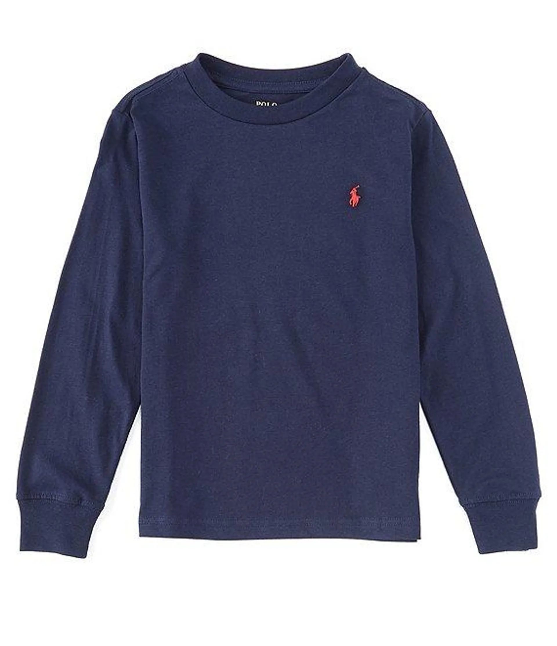 Little Boys 2T-7 Jersey Crew Neck Long Sleeve T-Shirt