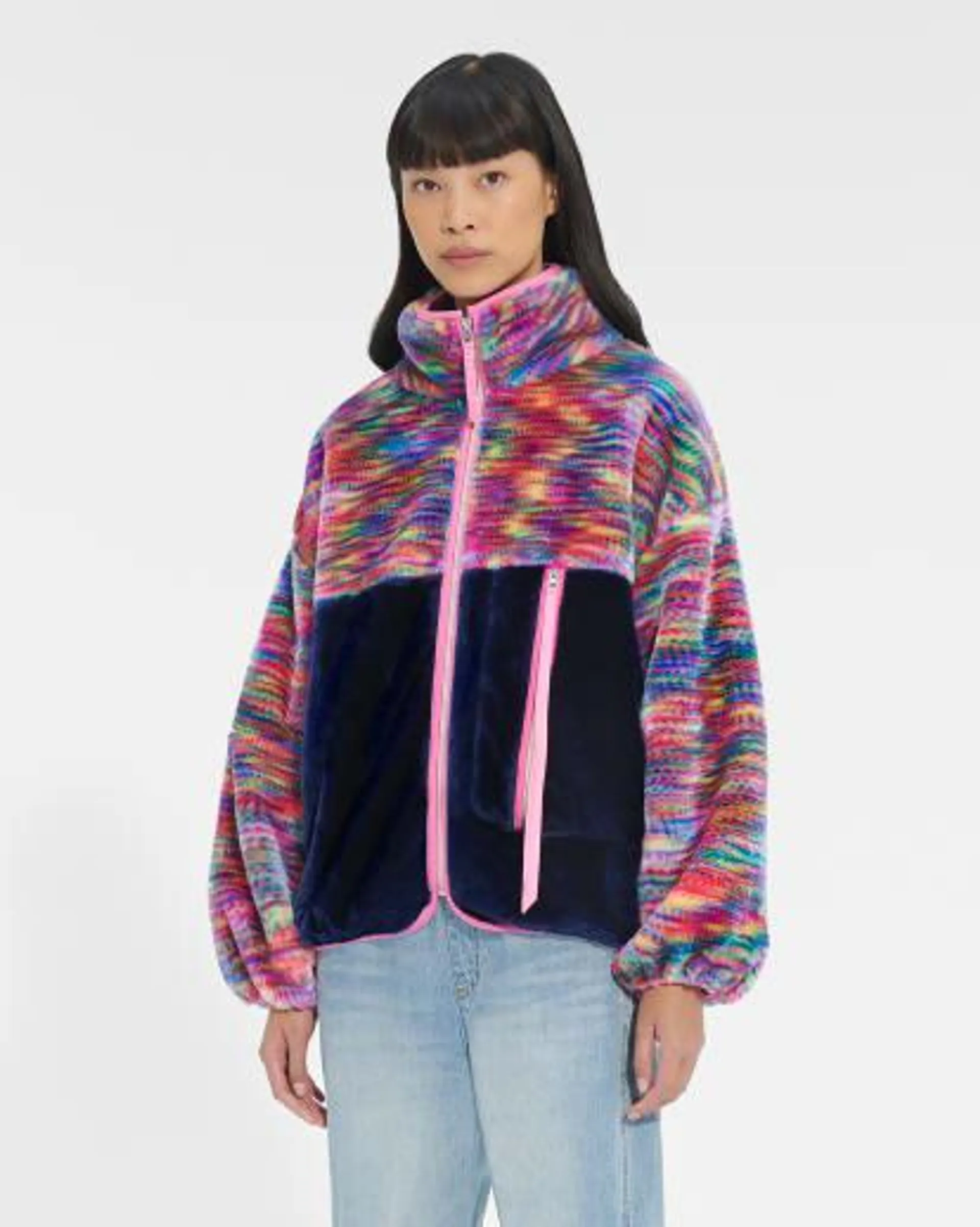 Marlene Sherpa Jacket Pixelate