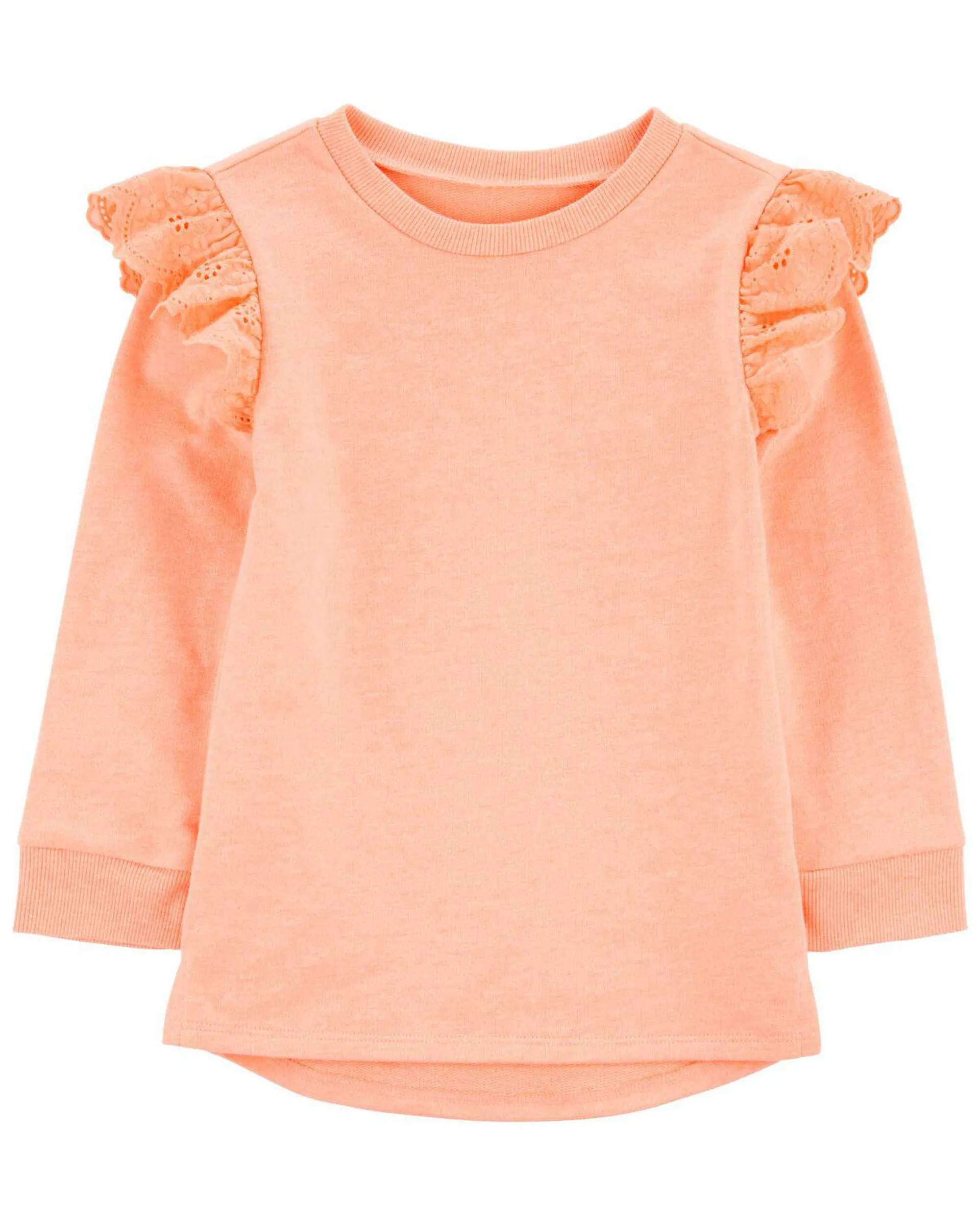 Baby French Terry Eyelet Ruffle Top