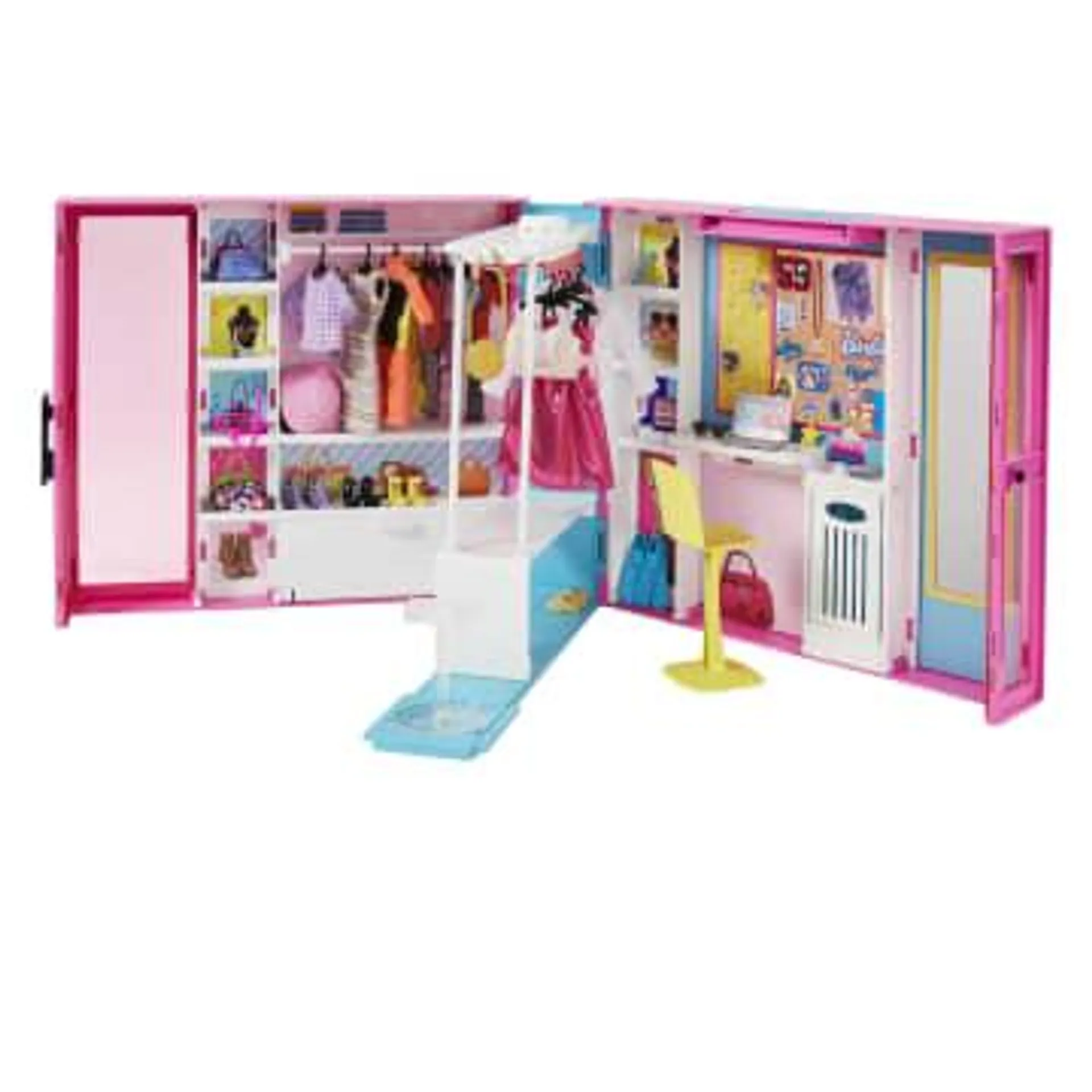 Barbie Closet Playset With 30+ Accessories, 5 Complete Looks, Rotating Clothing Rack, Dream Closet