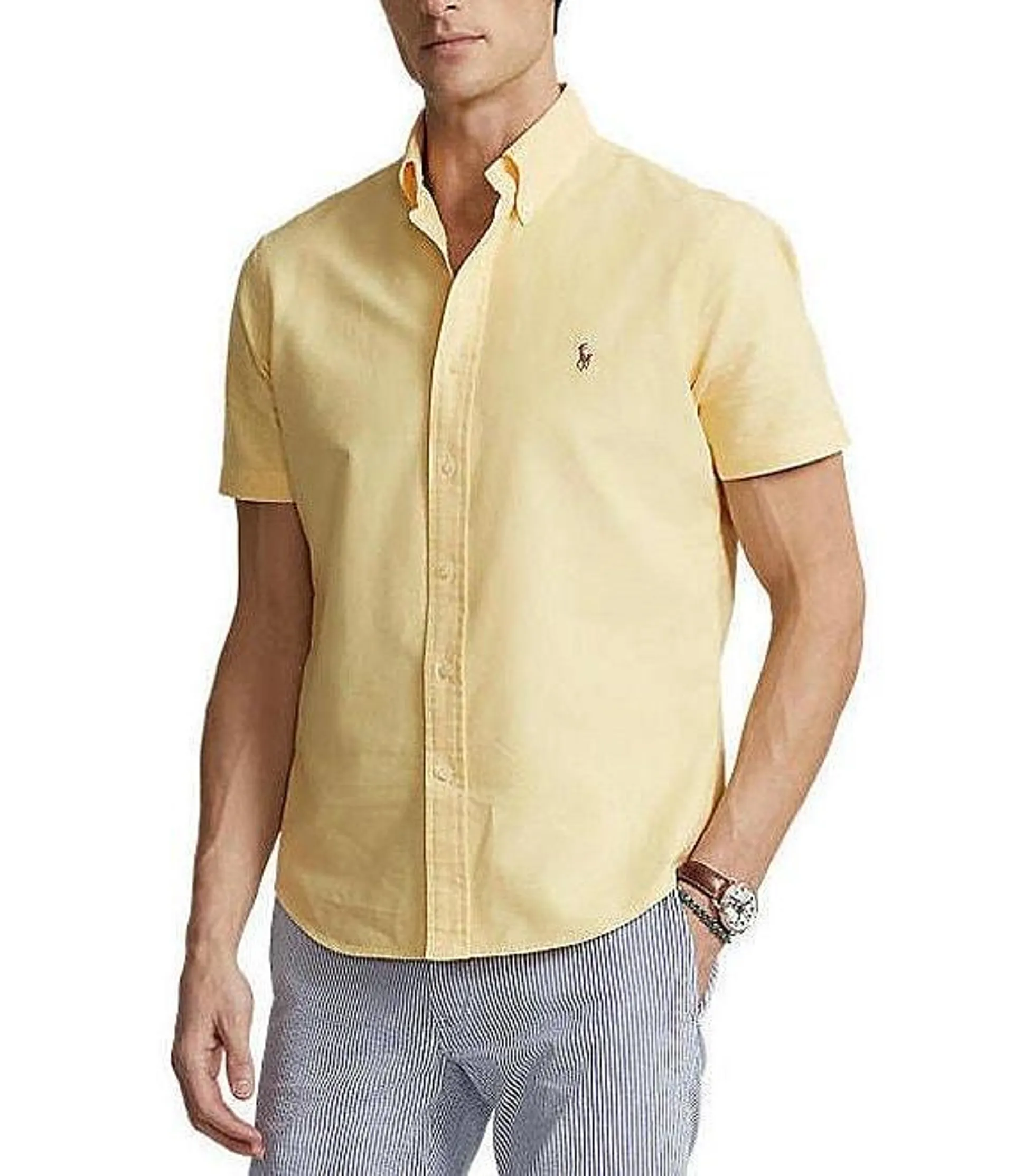 Big & Tall Short Sleeve Oxford Woven Shirt