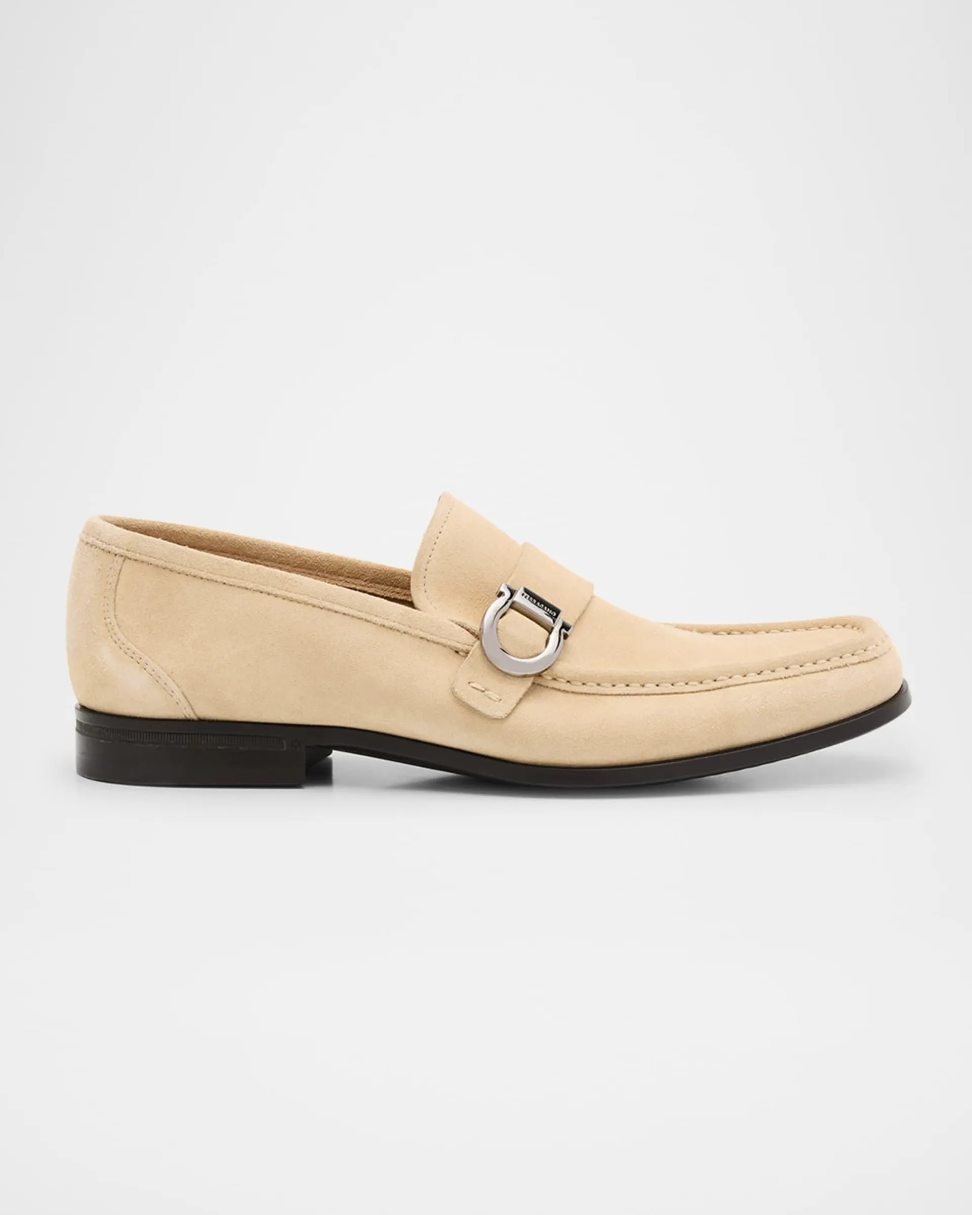 Men's Caspian 2 Suede Gancini-Bit Loafers