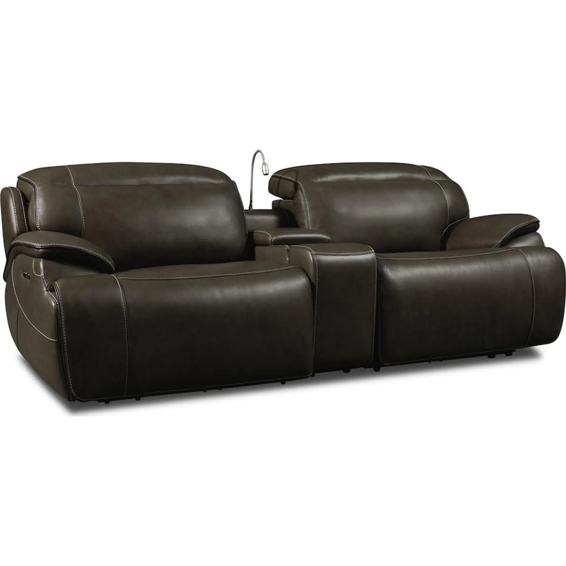 Devon Dual-Power Reclining Sofa with Console