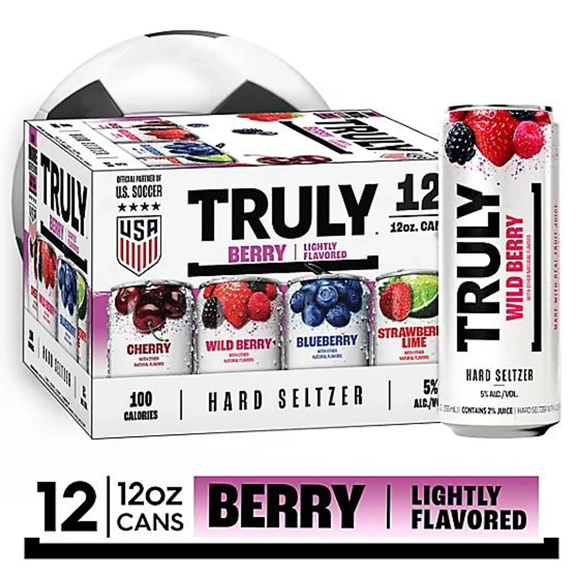 Truly Hard Seltzer Berry Variety Pack Spiked & Sparkling Water - 12-12 Fl. Oz.