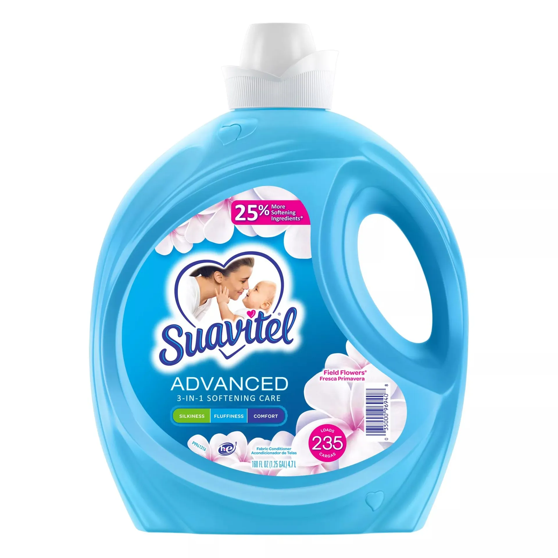 Suavitel Advanced Liquid Fabric Softener, Field Flowers Scent, 160 fl. oz.