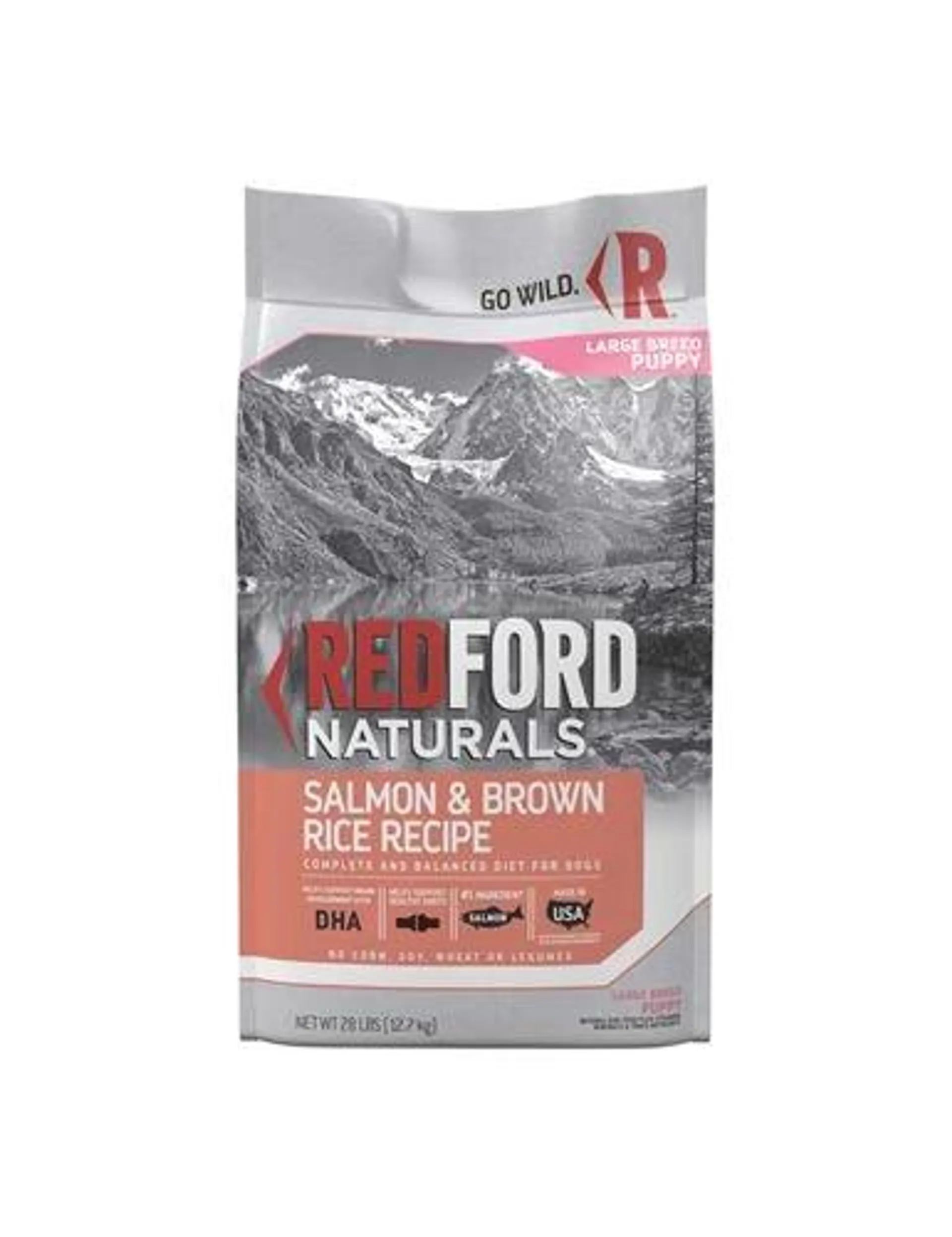 Redford Naturals Large Breed Puppy Salmon & Brown Rice Recipe Dog Food, 28 Pounds