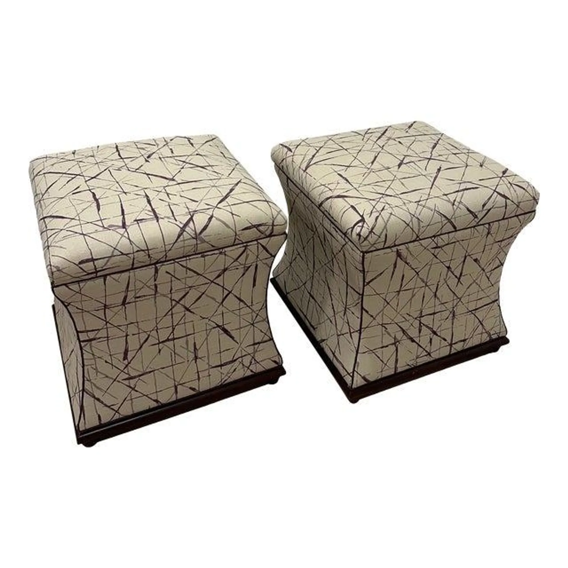 Custom Newport Ottomans by Kravet - Set of 2