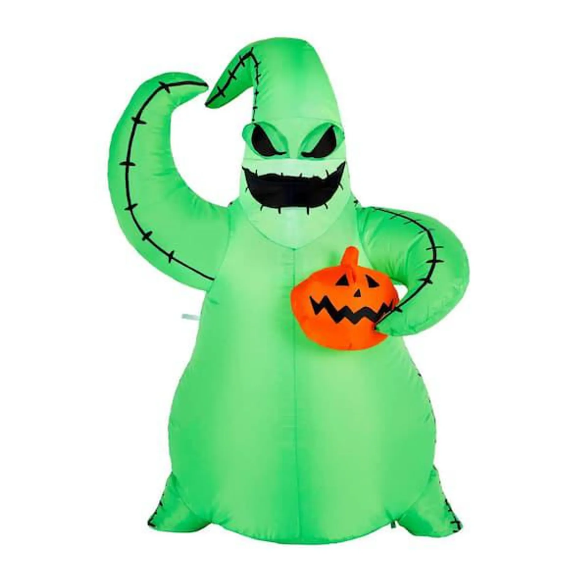 3.5 ft. LED Green Oogie Boogie Holding Pumpkin Halloween Inflatable