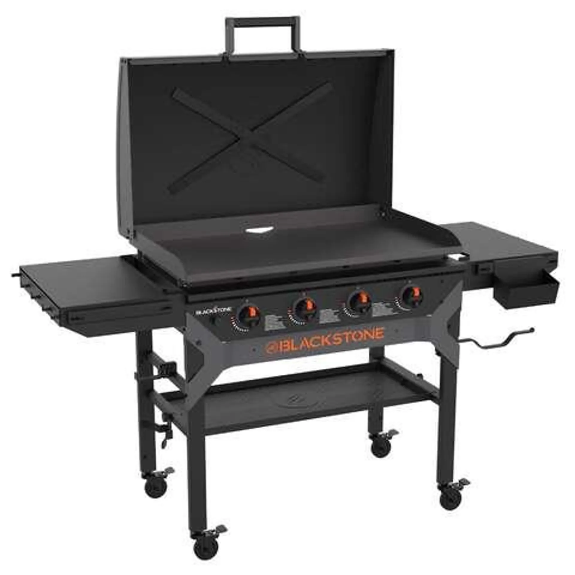 Blackstone Iron Forged 4 Burner Liquid Propane Outdoor Griddle with Hood Black