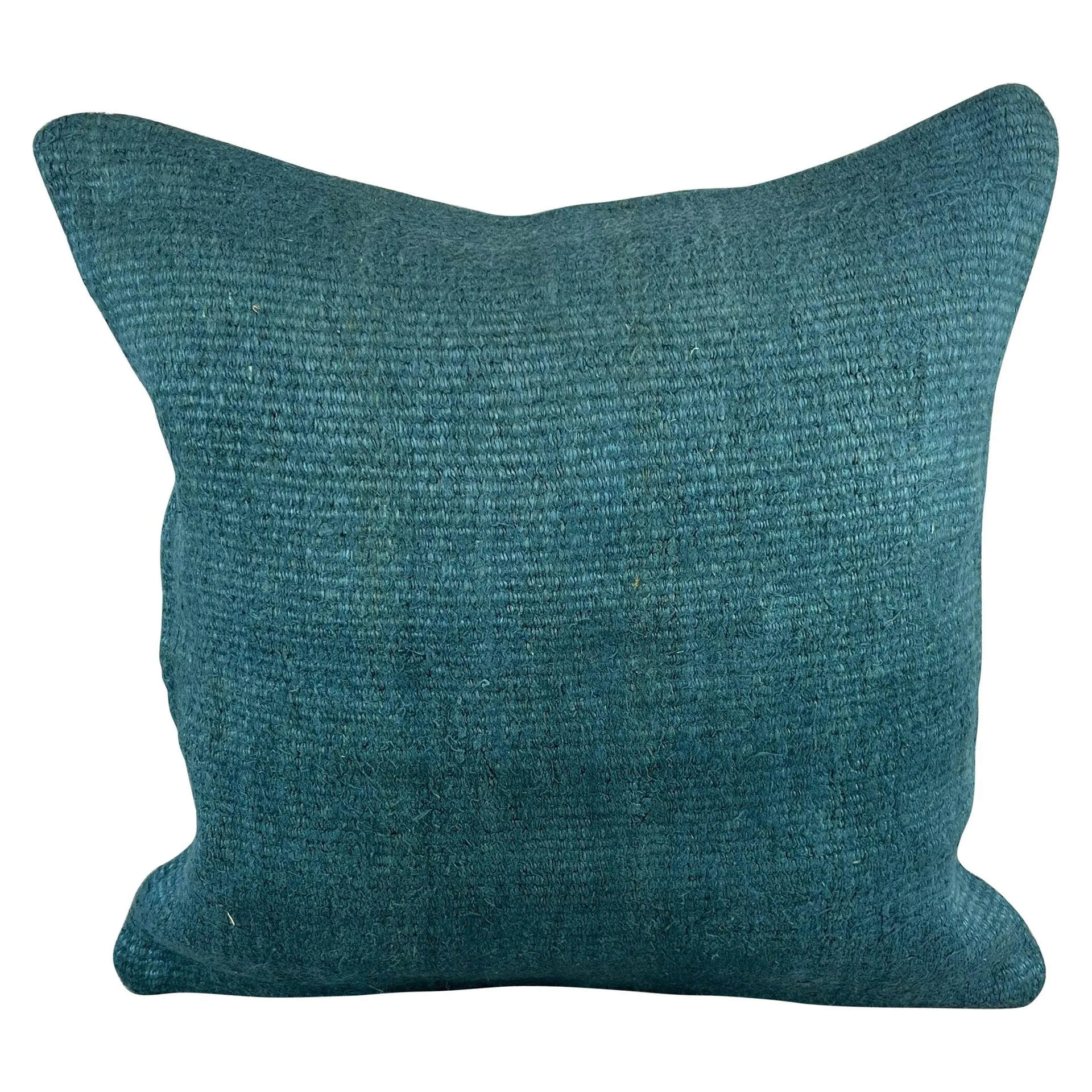 20 x 20 Hemp Pillow Turkish Cushion Natural Blue Pillow Cushion Cover #6424