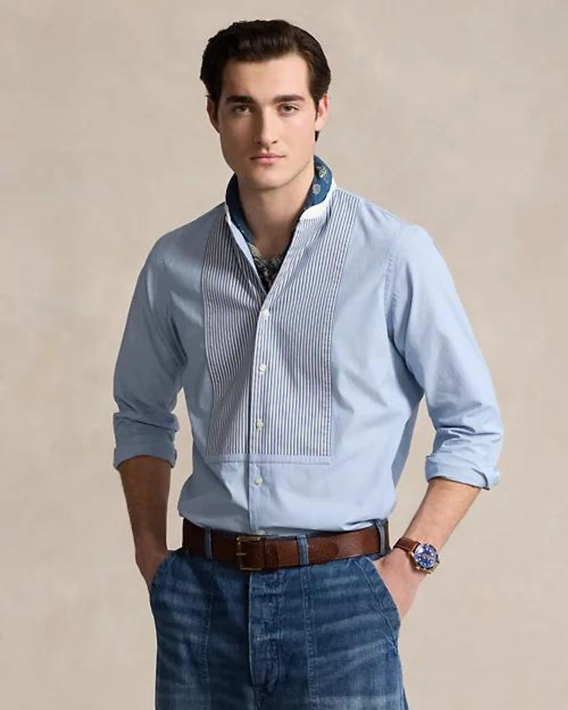 Classic Fit End-on-End Bib Shirt