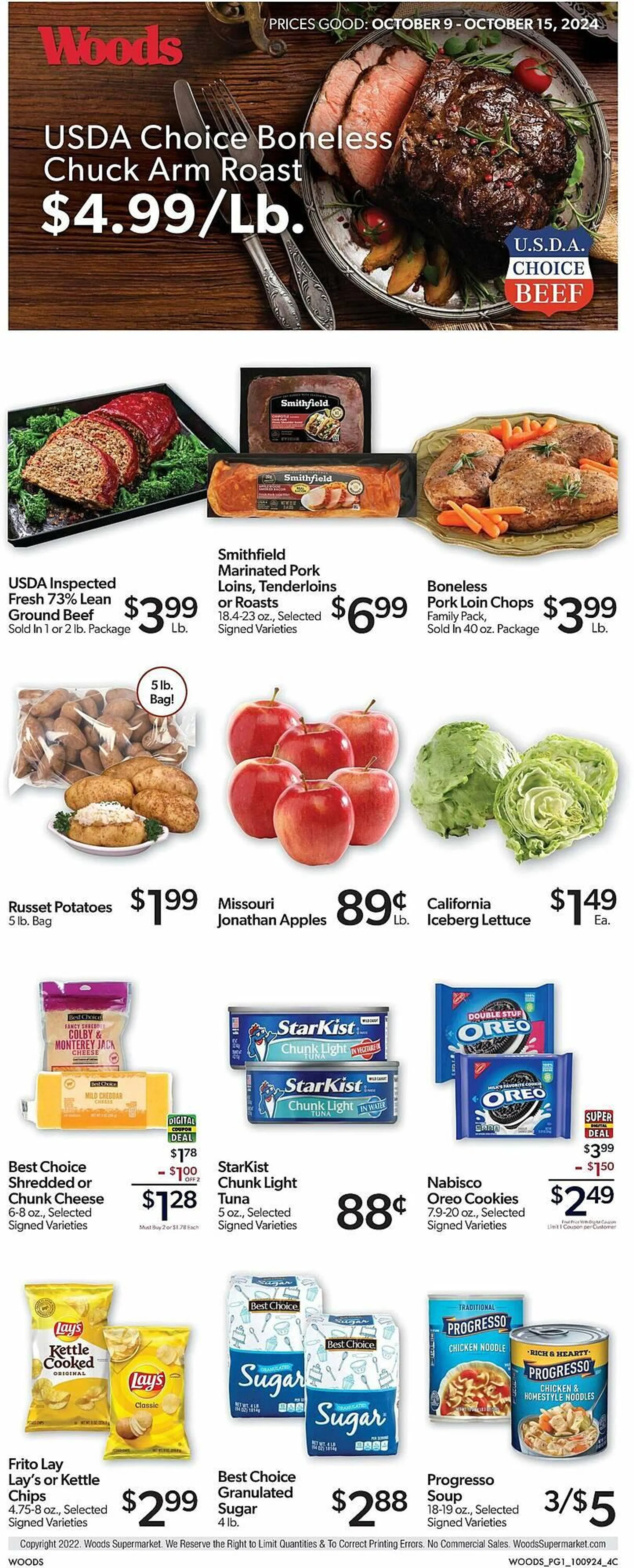 Woods Supermarket Weekly Ad - 1