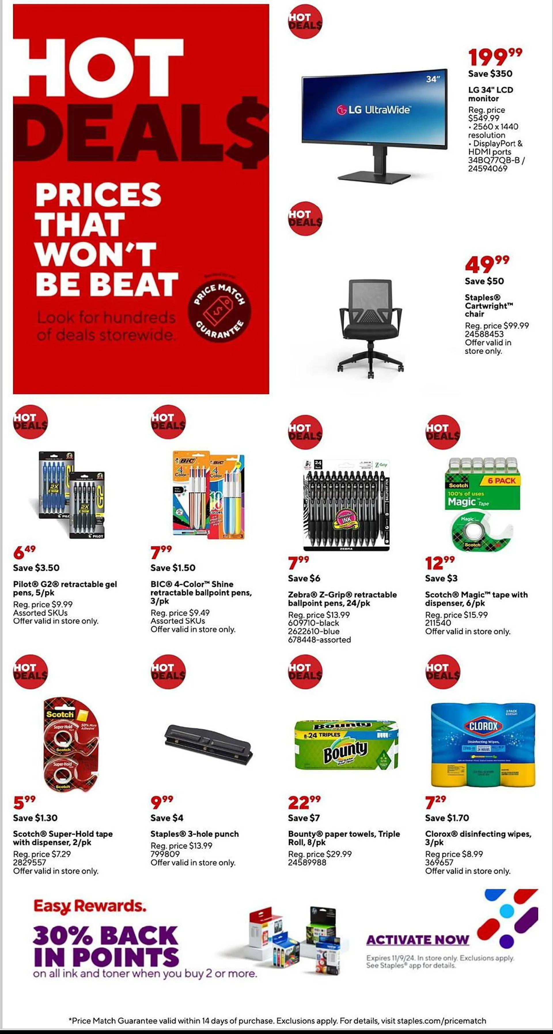 Weekly ad Staples Weekly Ad from October 27 to November 2 2024 - Page 1